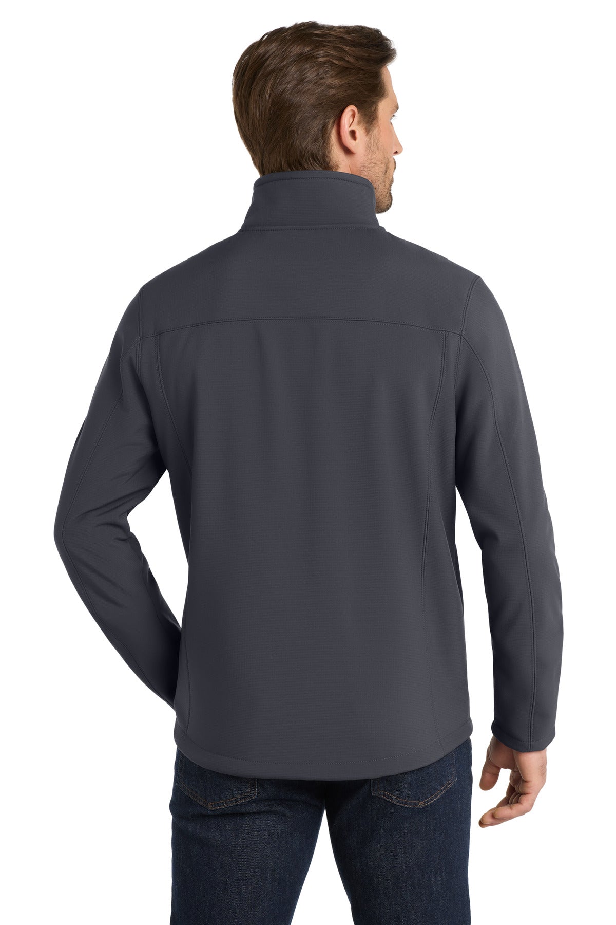Custom Embroidered Eddie Bauer Rugged Ripstop Soft Shell Jacket. EB534,Grey Steel
