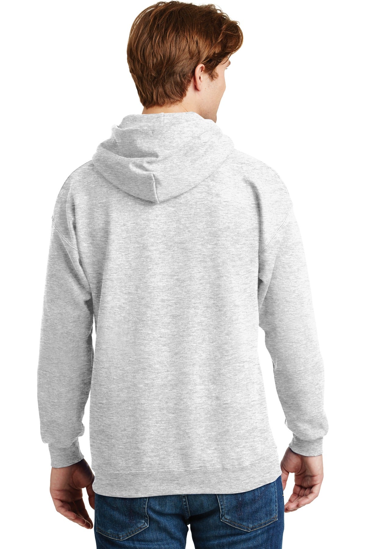 Custom Embroidered Hanes Ultimate Cotton - Pullover Hooded Sweatshirt. F170,Ash
