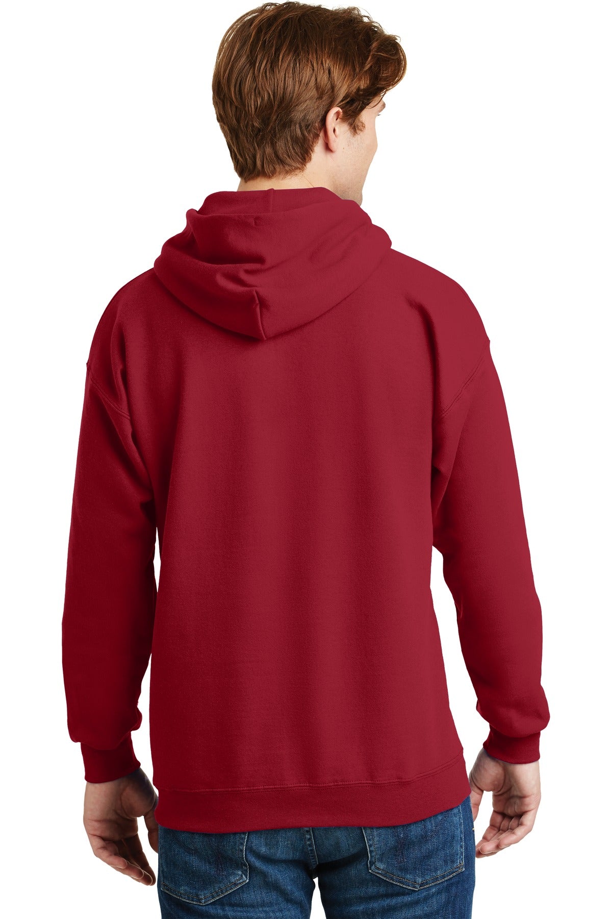 Custom Embroidered Hanes Ultimate Cotton - Pullover Hooded Sweatshirt. F170,Deep Red