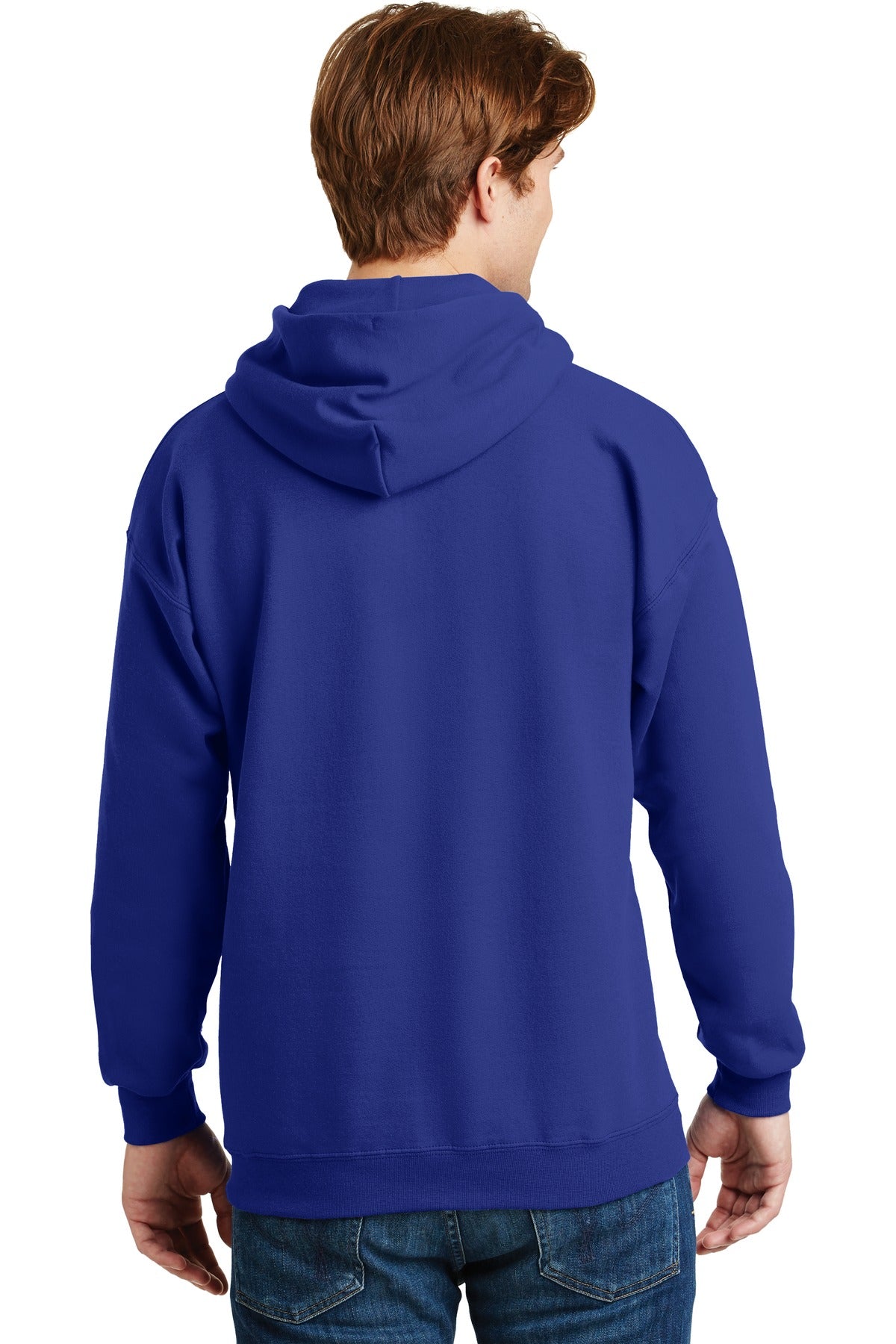 Custom Embroidered Hanes Ultimate Cotton - Pullover Hooded Sweatshirt. F170,Deep Royal