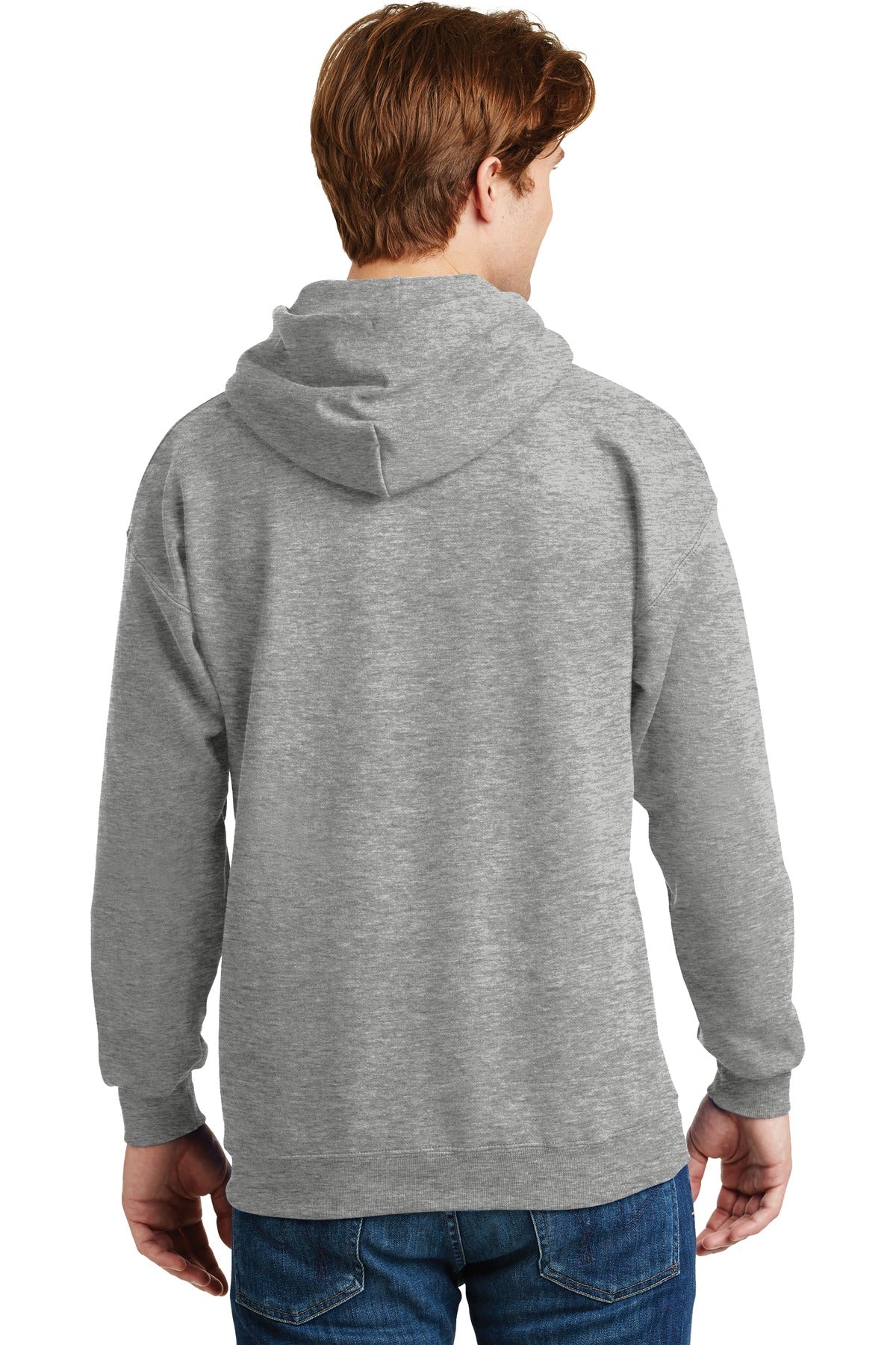 Custom Embroidered Hanes Ultimate Cotton - Pullover Hooded Sweatshirt. F170,Light Steel