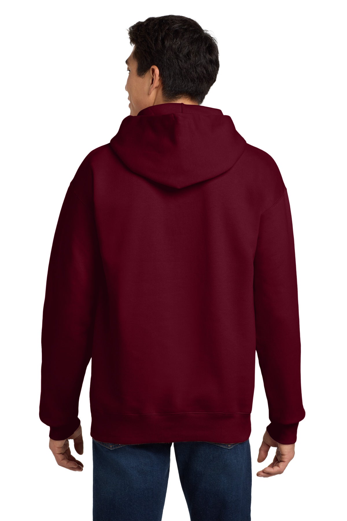 Custom Embroidered Hanes Ultimate Cotton - Pullover Hooded Sweatshirt. F170,Maroon