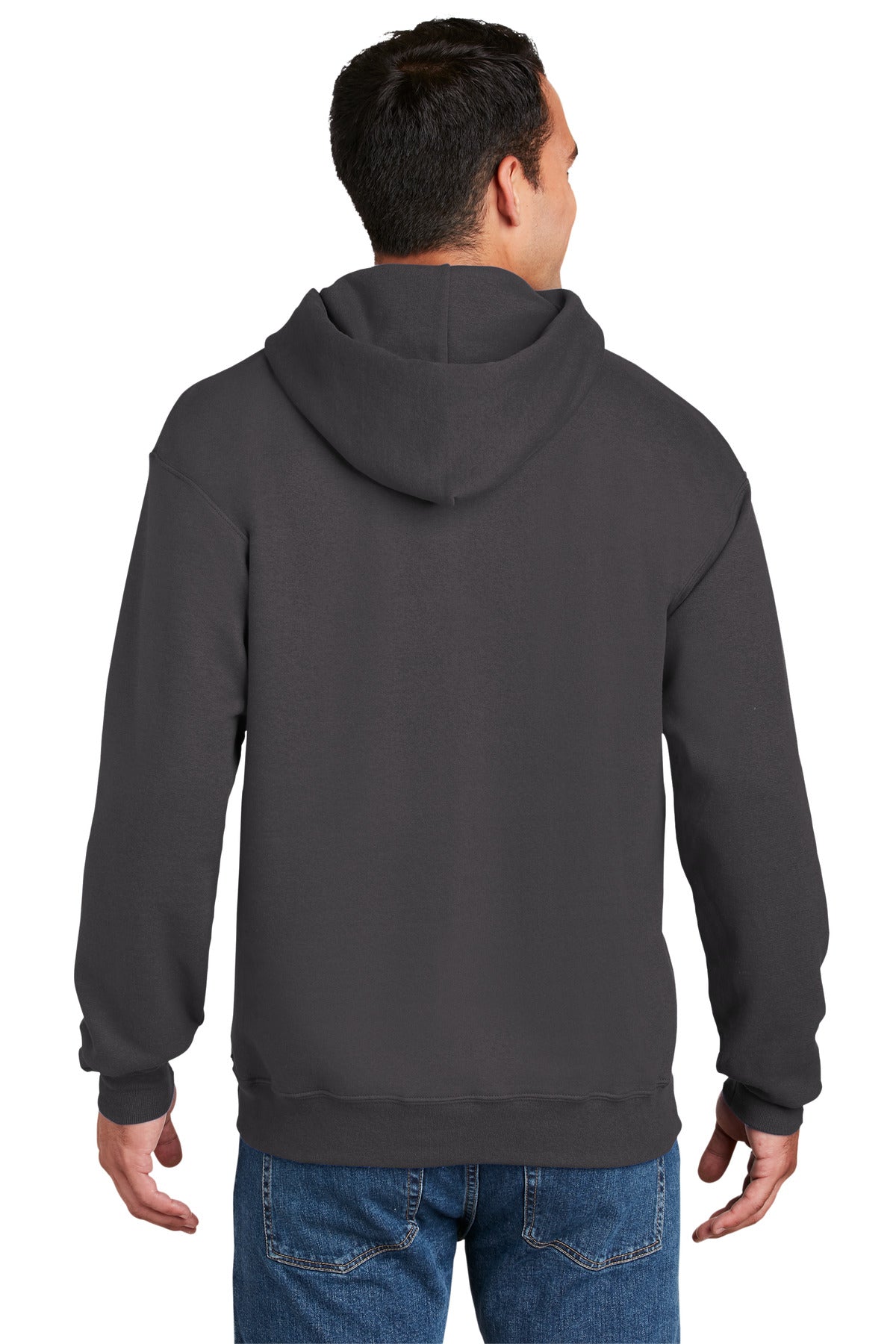 Custom Embroidered Hanes Ultimate Cotton - Pullover Hooded Sweatshirt. F170,Smoke Gray