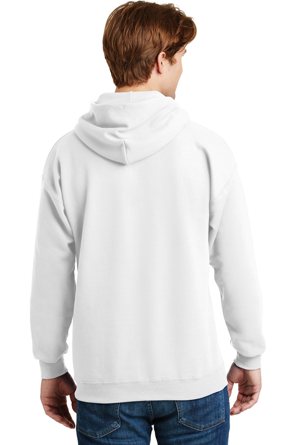 Custom Embroidered Hanes Ultimate Cotton - Pullover Hooded Sweatshirt. F170,White