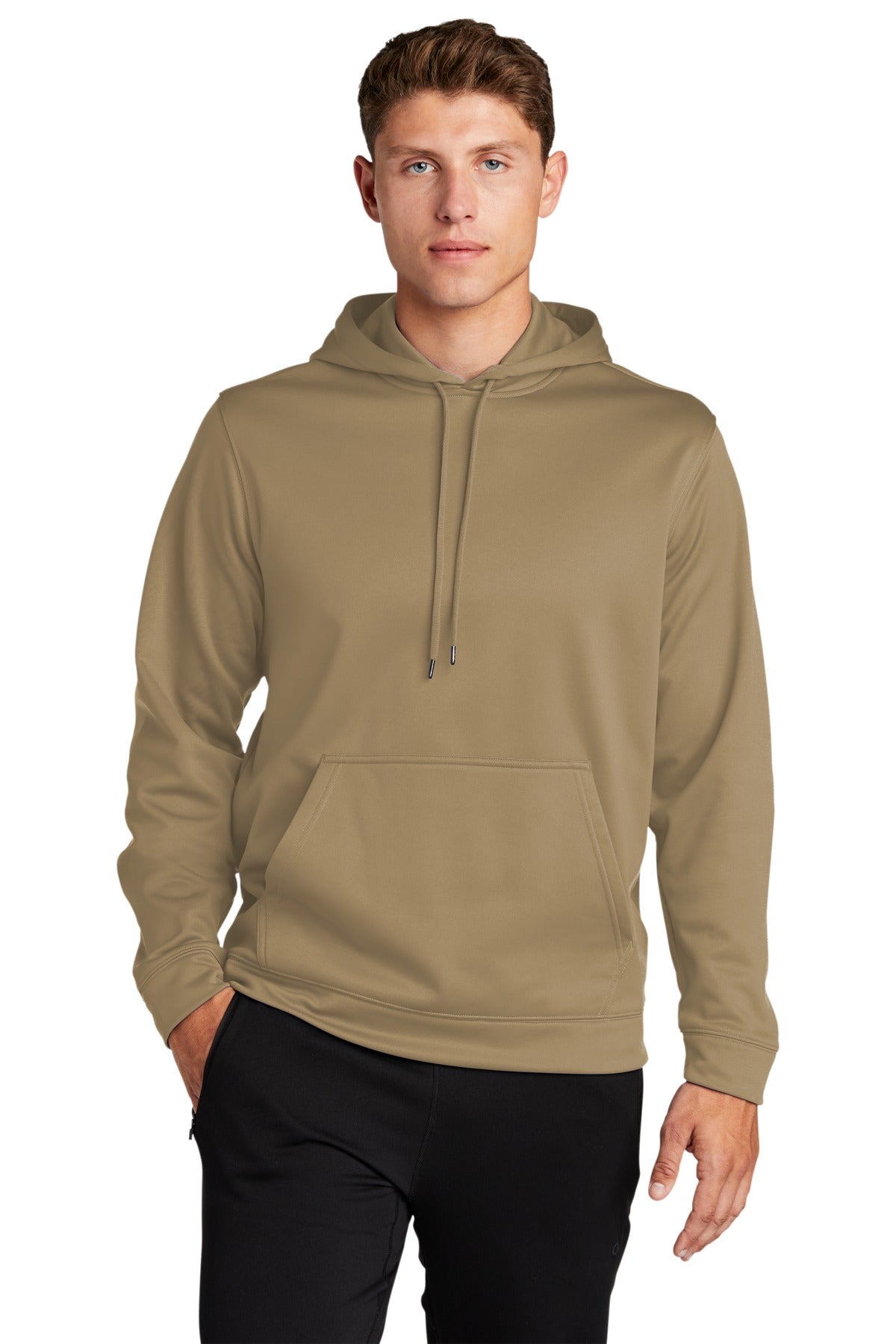 Sport-Tek Sport-Wick Fleece Hooded Pullover. F244 Coyote Brown