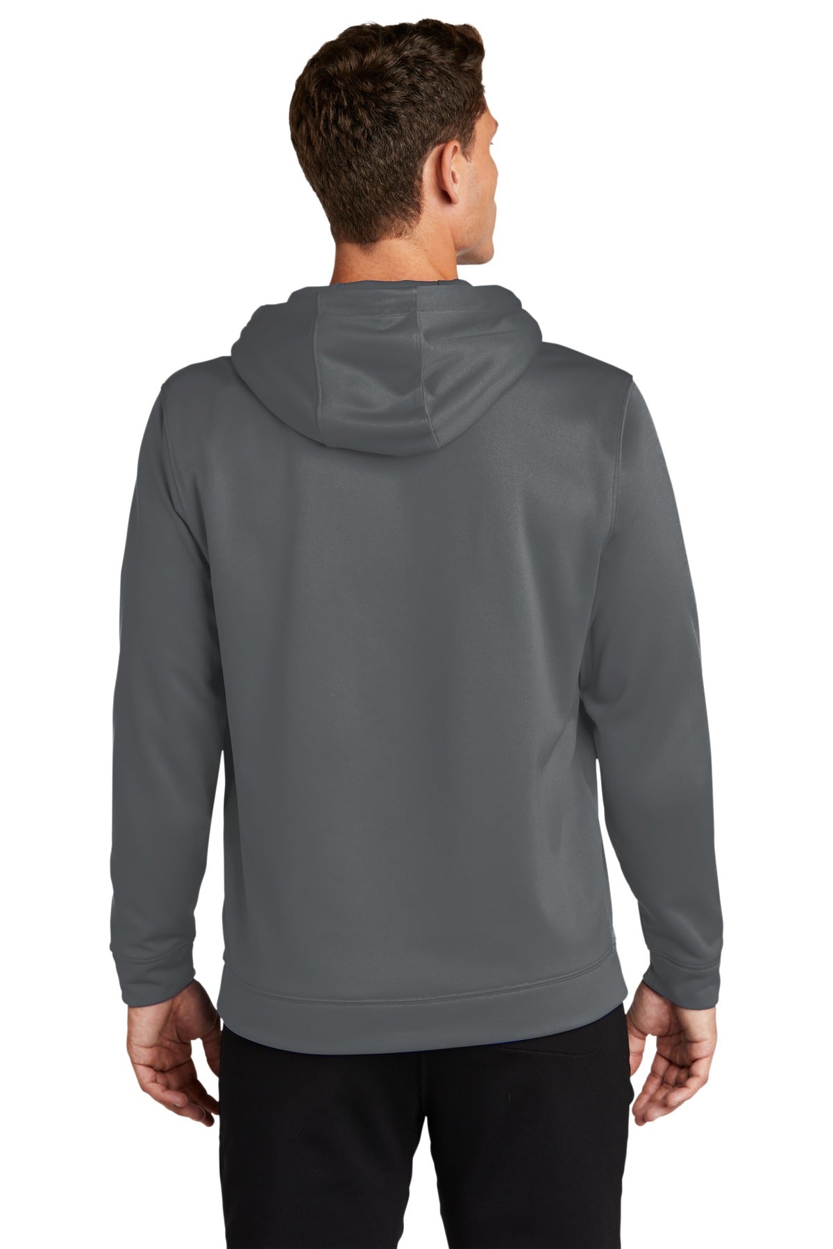 Custom Embroidered Sport-Tek Sport-Wick Fleece Hooded Pullover. F244,Dark Smoke Grey