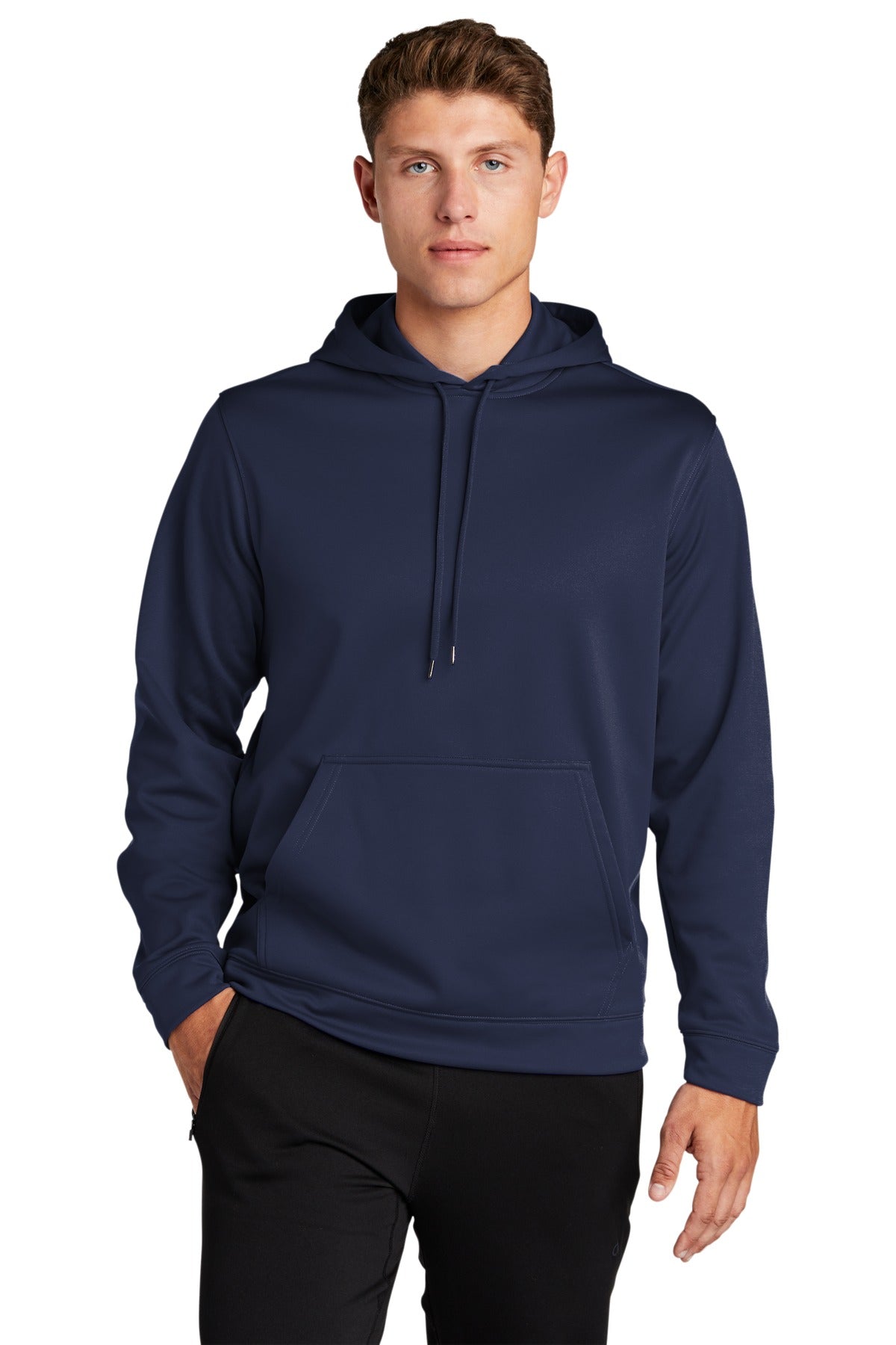 Sport-Tek Sport-Wick Fleece Hooded Pullover. F244 Navy