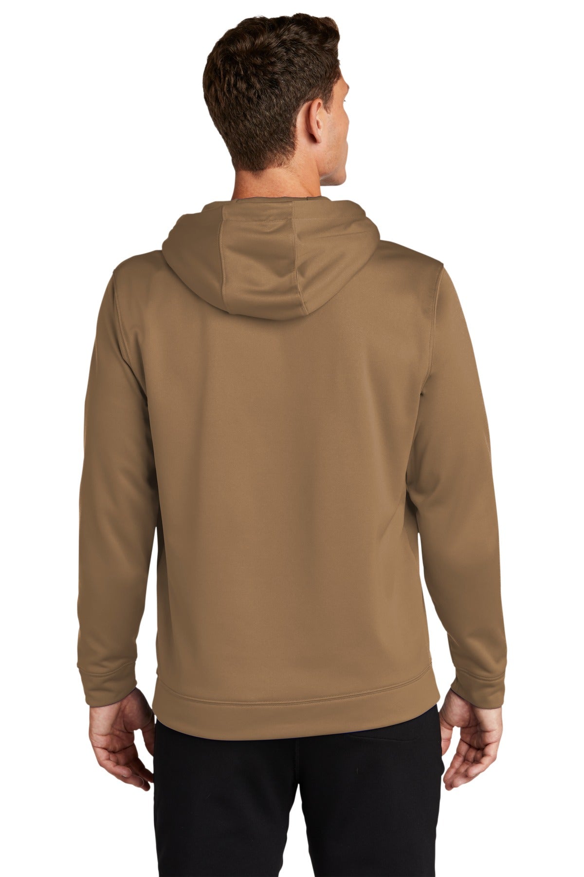 Custom Embroidered Sport-Tek Sport-Wick Fleece Hooded Pullover. F244,Woodland Brown