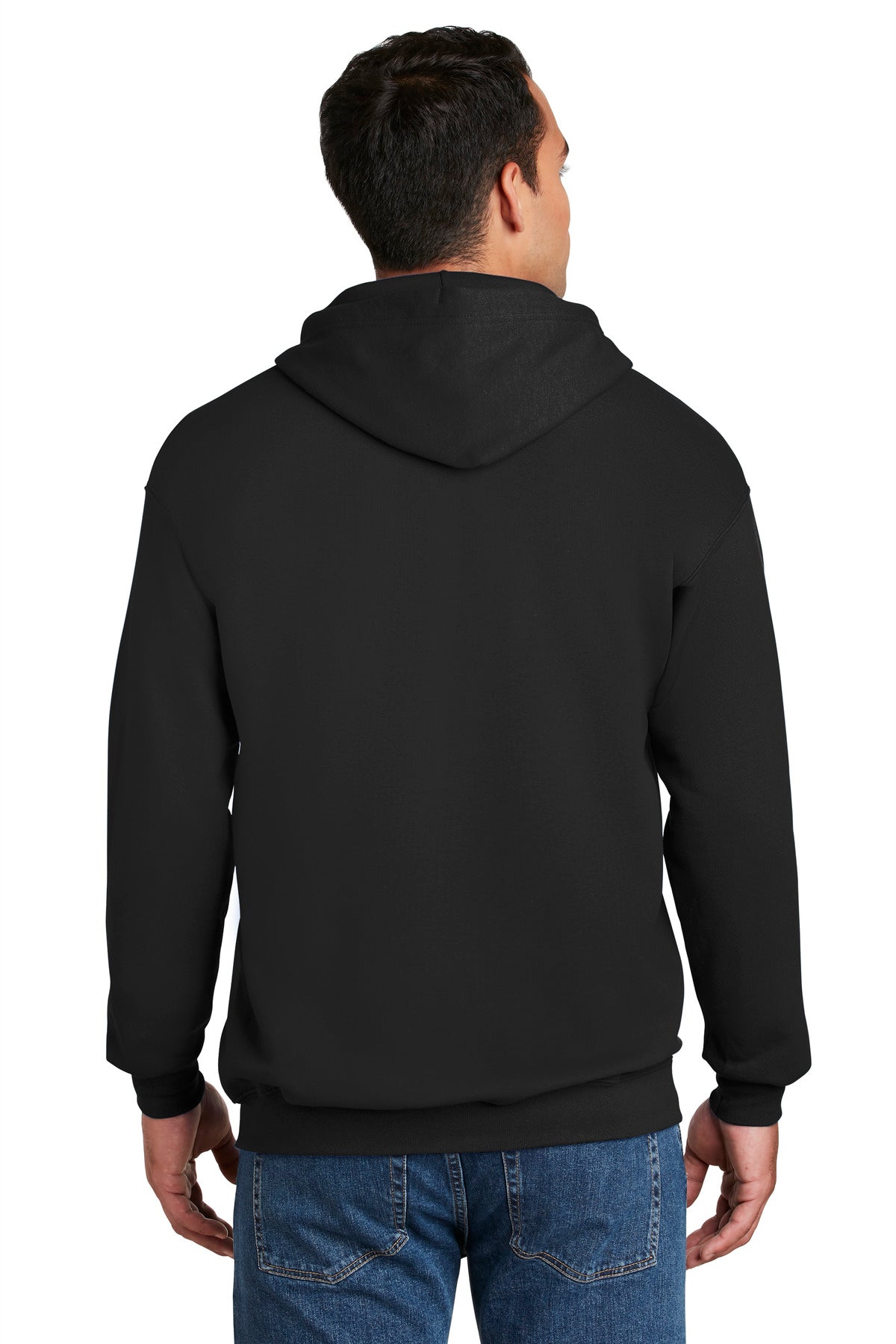 Custom Embroidered Hanes Ultimate Cotton - Full-Zip Hooded Sweatshirt. F283,Black
