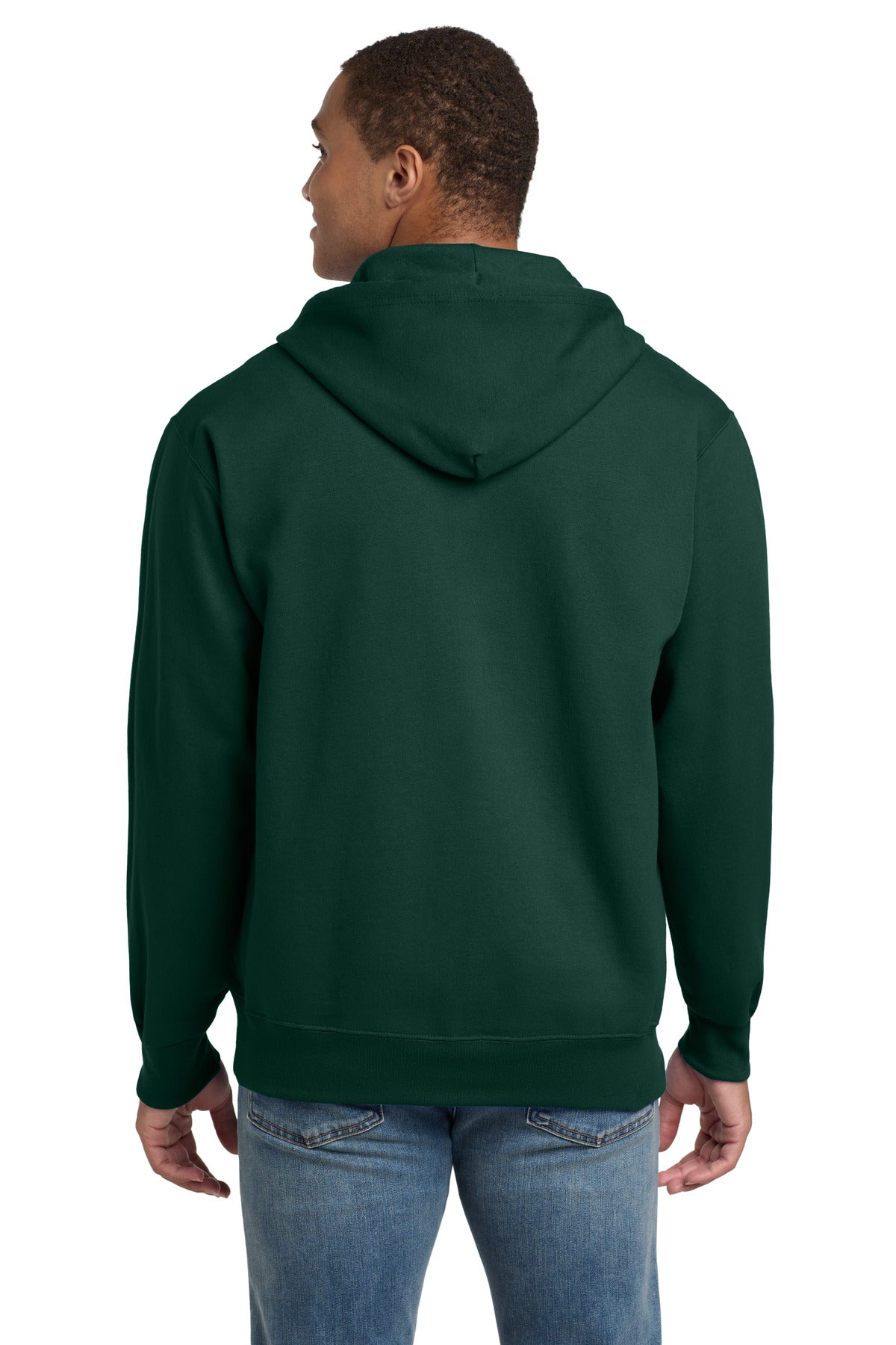 Custom Embroidered Hanes Ultimate Cotton - Full-Zip Hooded Sweatshirt. F283,Deep Forest