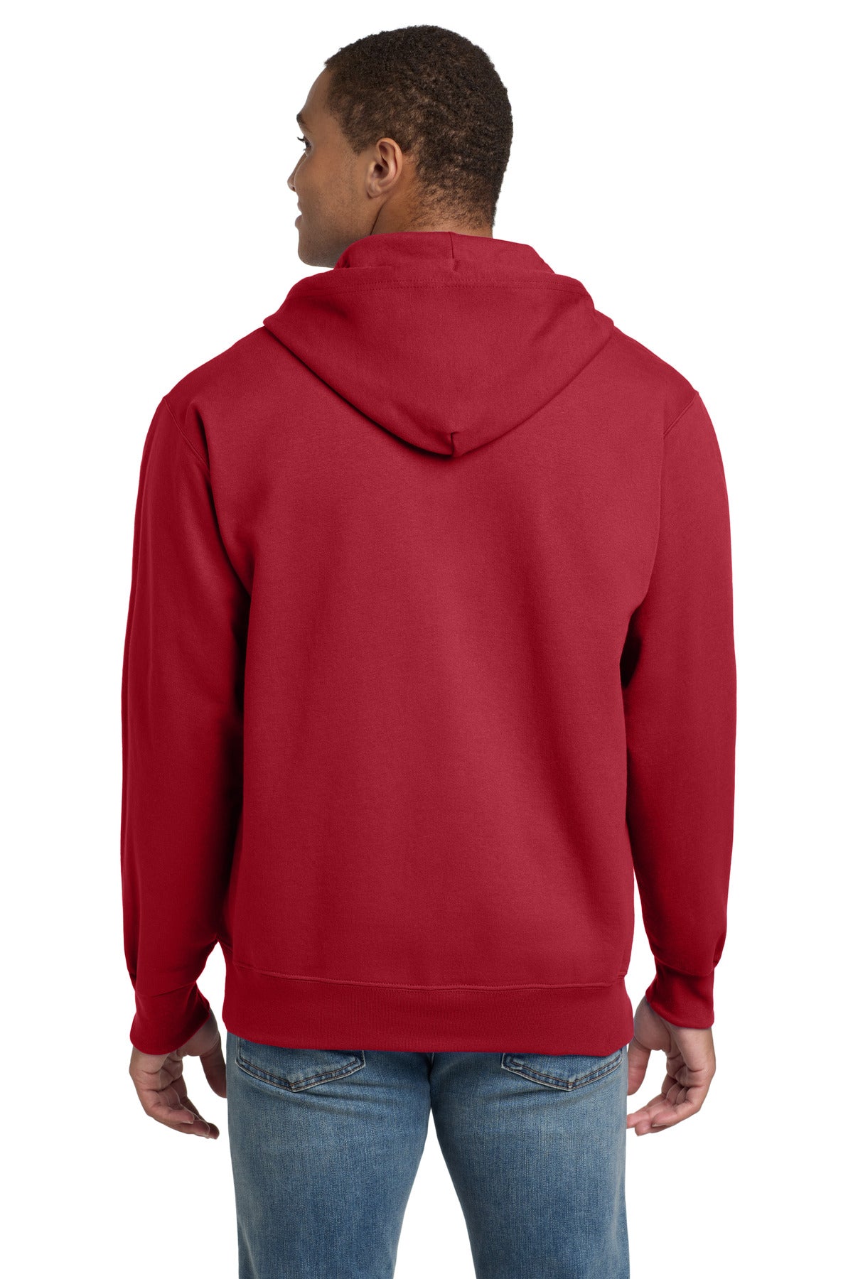 Custom Embroidered Hanes Ultimate Cotton - Full-Zip Hooded Sweatshirt. F283,Deep Red
