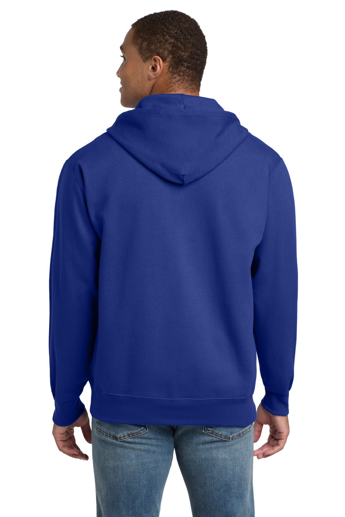Custom Embroidered Hanes Ultimate Cotton - Full-Zip Hooded Sweatshirt. F283,Deep Royal