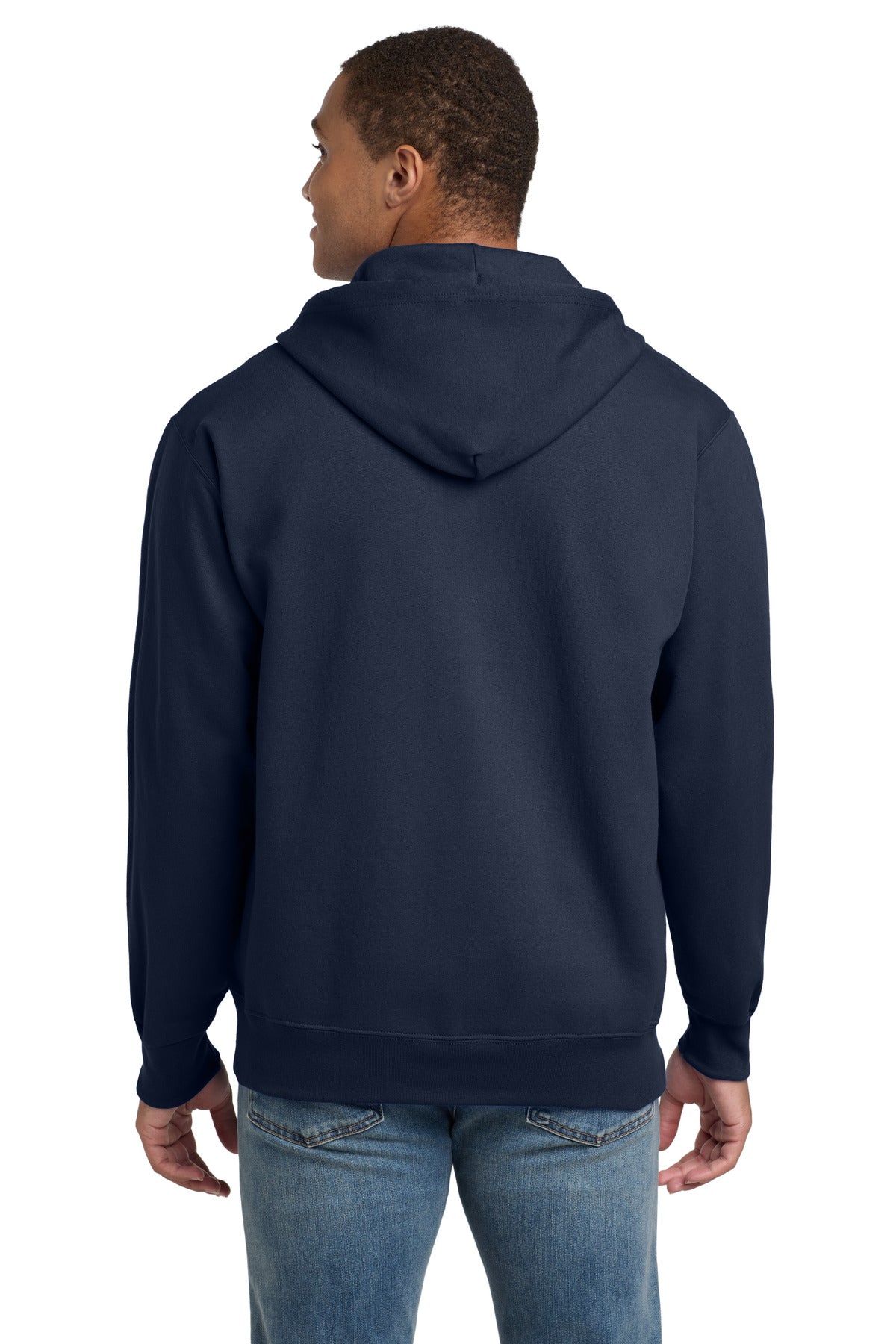 Custom Embroidered Hanes Ultimate Cotton - Full-Zip Hooded Sweatshirt. F283,Navy