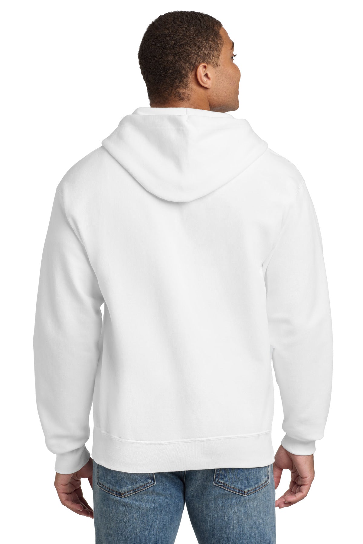 Custom Embroidered Hanes Ultimate Cotton - Full-Zip Hooded Sweatshirt. F283,White