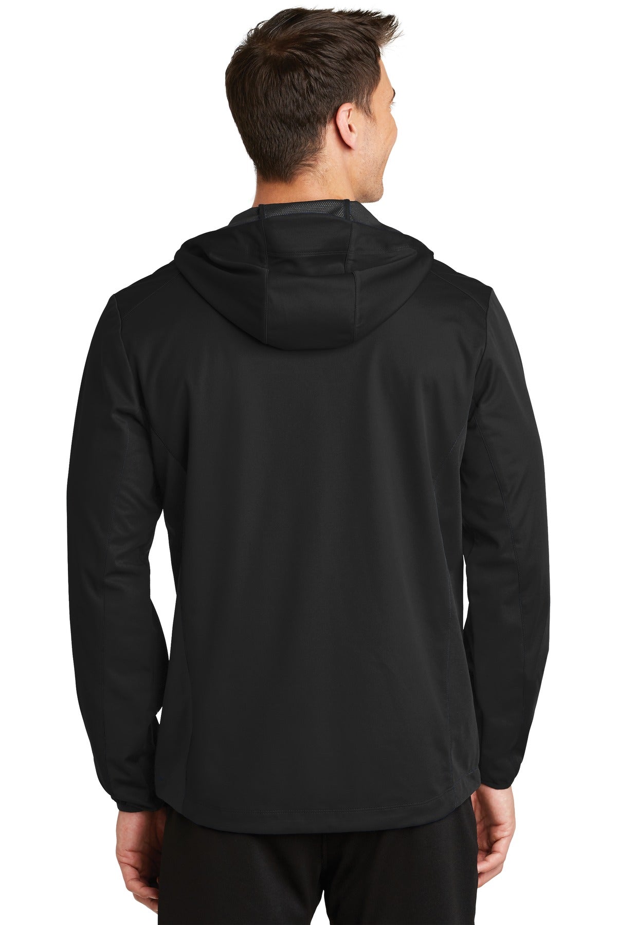 Custom Embroidered Port Authority Active Hooded Soft Shell Jacket. J719,Deep Black
