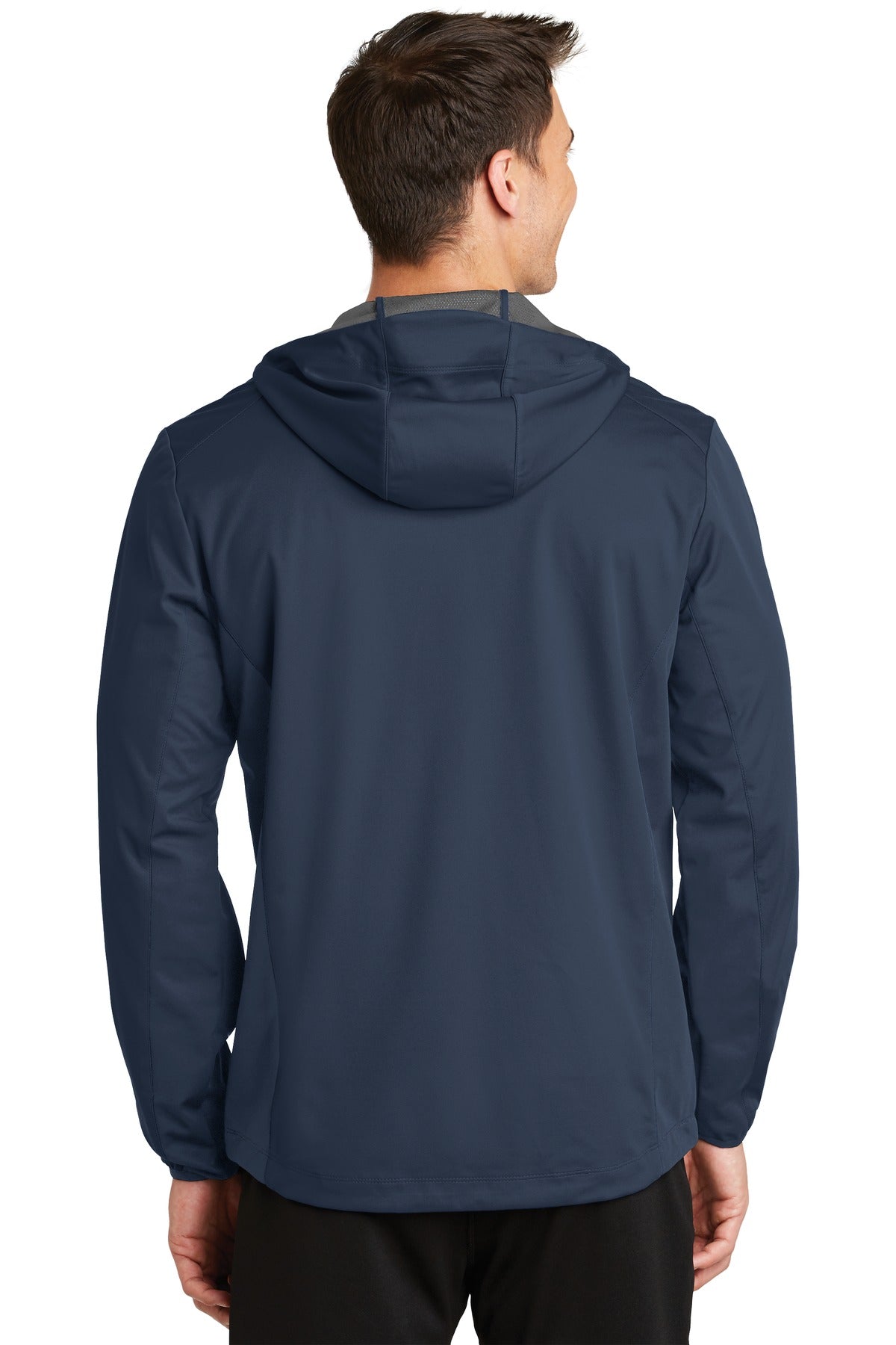 Custom Embroidered Port Authority Active Hooded Soft Shell Jacket. J719,Dress Blue Navy