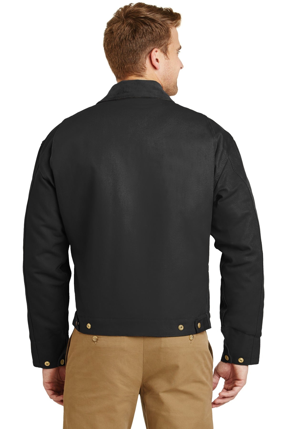Custom Embroidered CornerStone - Duck Cloth Work Jacket. J763,Black