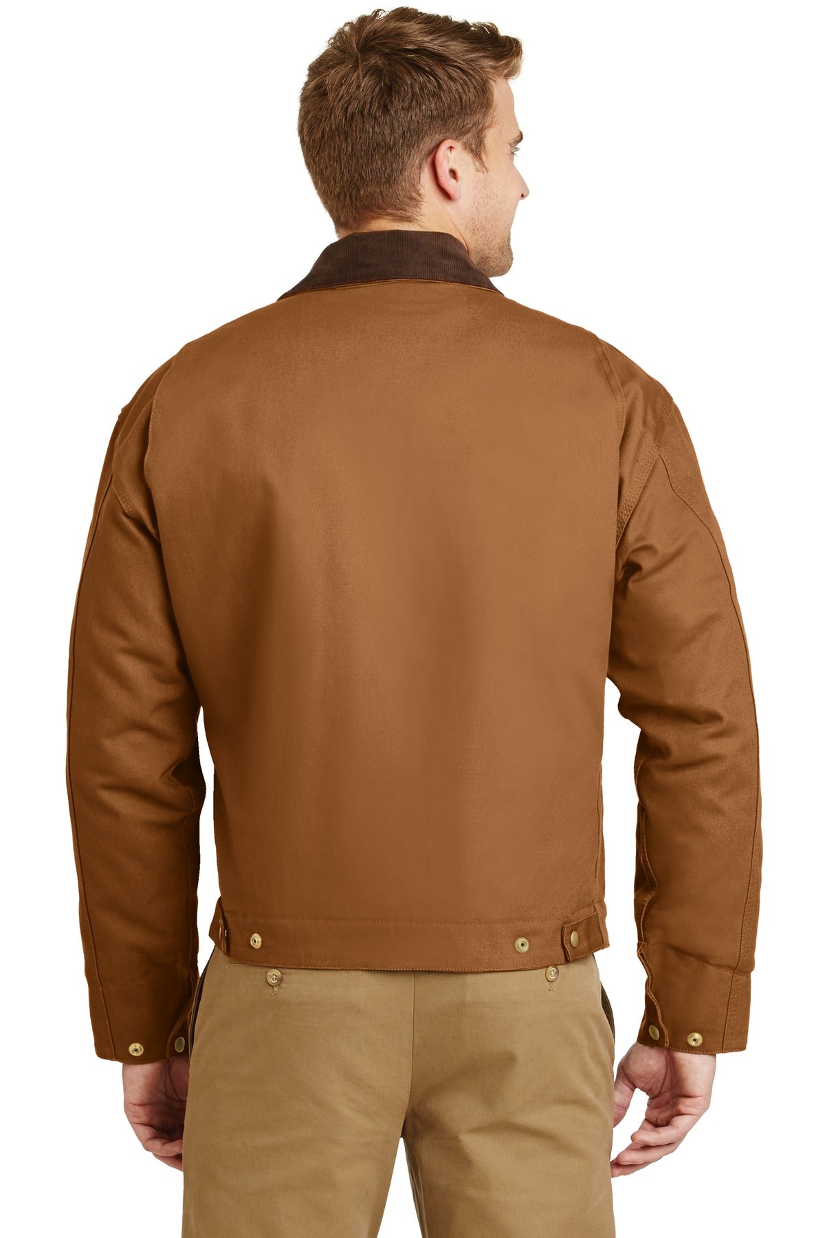 Custom Embroidered CornerStone - Duck Cloth Work Jacket. J763,Duck Brown