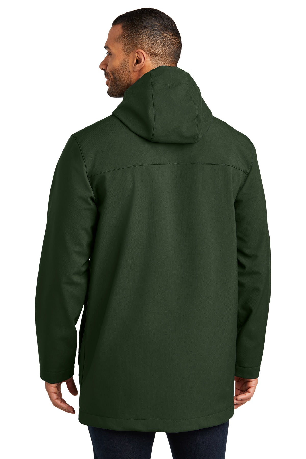 Custom Embroidered Port Authority Collective Outer Soft Shell Parka J919,Dark Olive Green