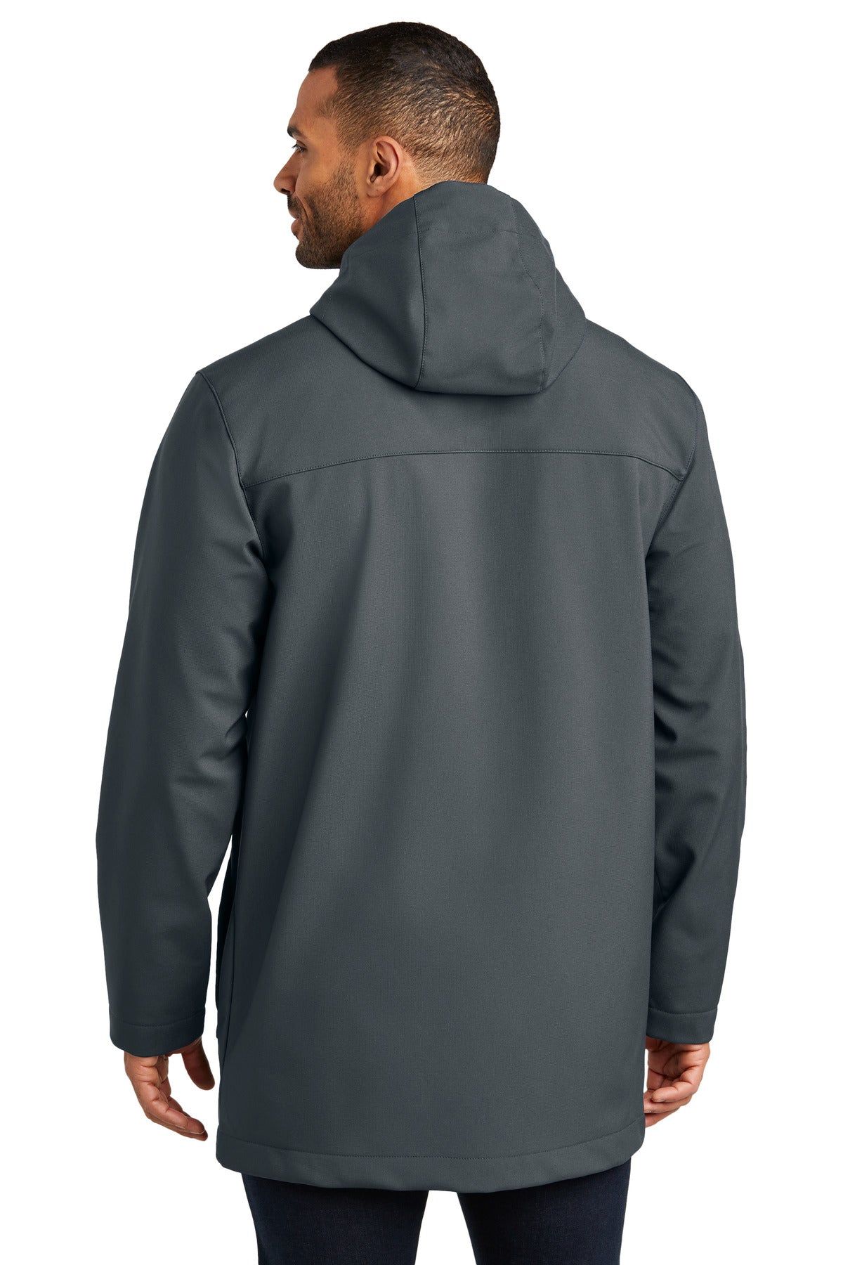 Custom Embroidered Port Authority Collective Outer Soft Shell Parka J919,Graphite