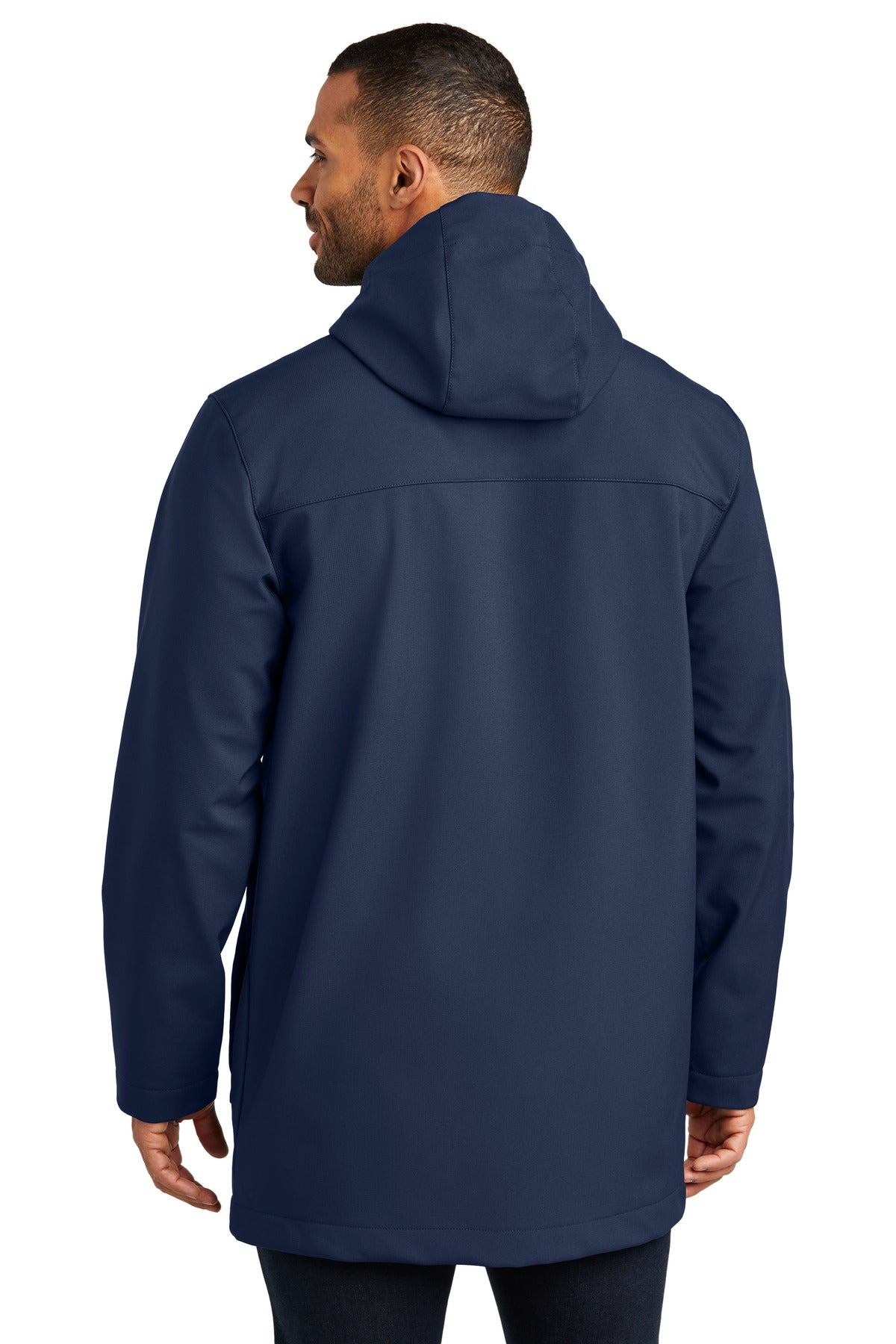 Custom Embroidered Port Authority Collective Outer Soft Shell Parka J919,River Blue Navy