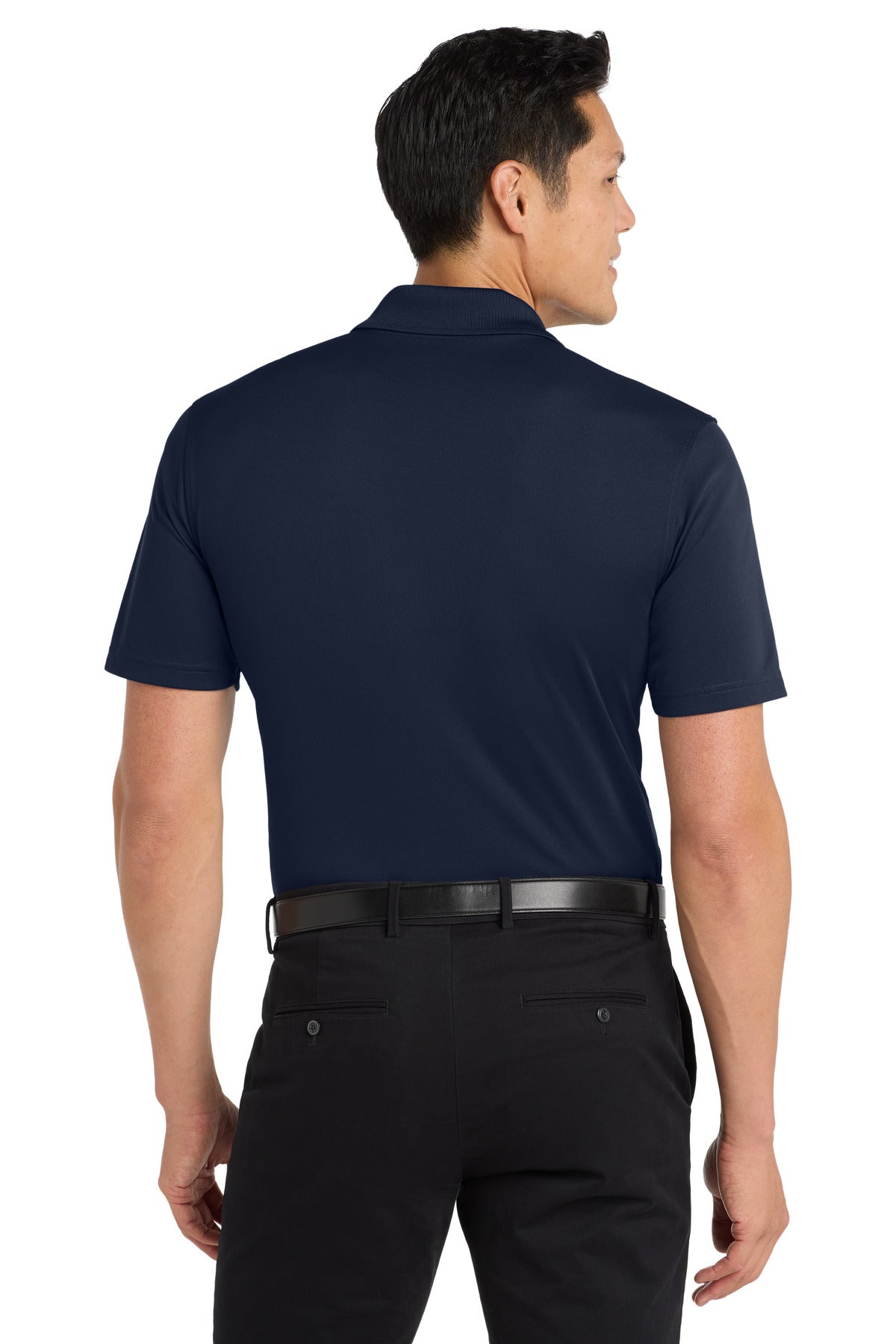 Custom Embroidered Port Authority Dry Zone UV Micro-Mesh Pocket Polo. K110P,River Blue Navy