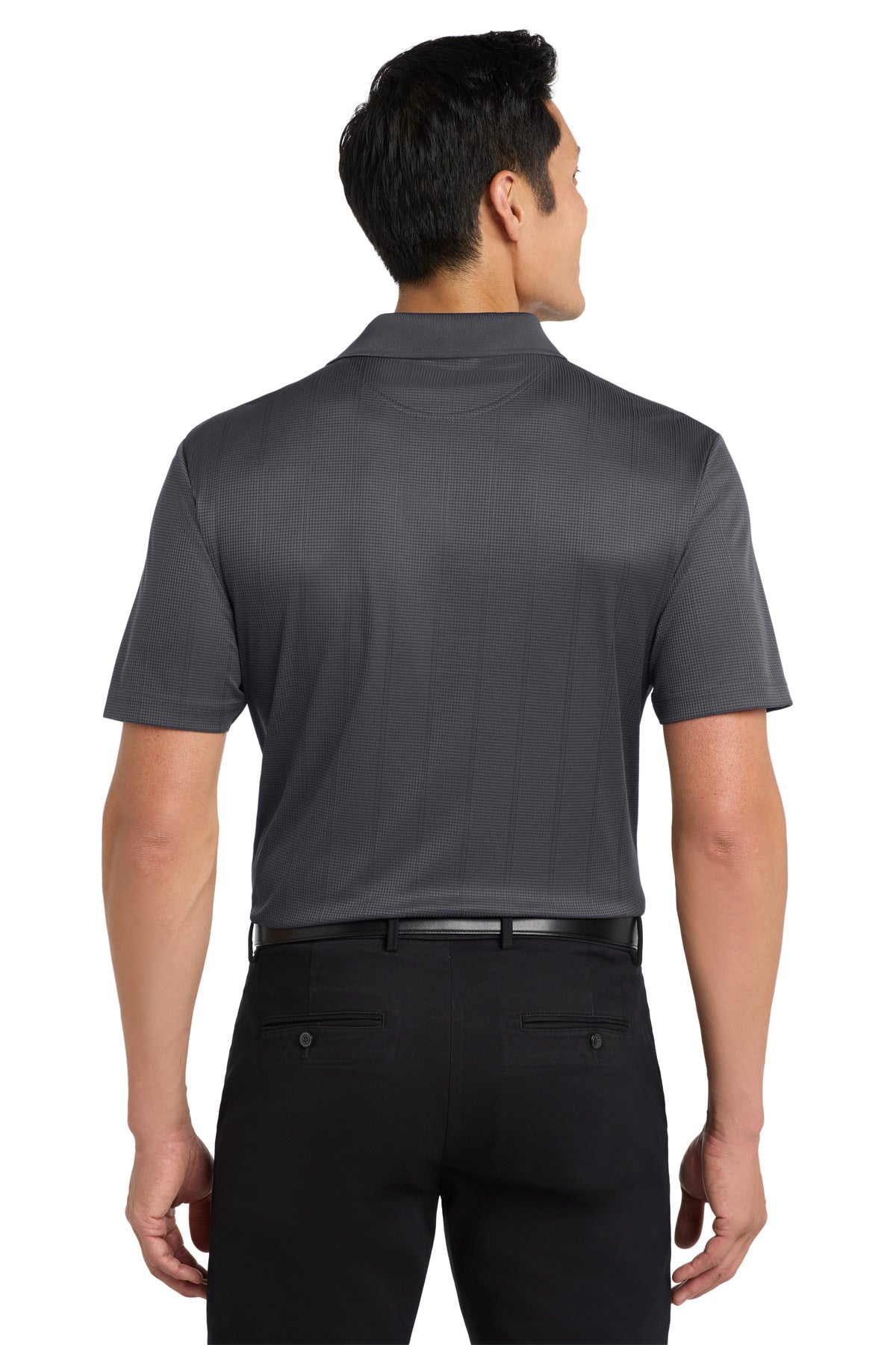 Custom Embroidered Port Authority Performance Fine Jacquard Polo. K528,Grey Smoke