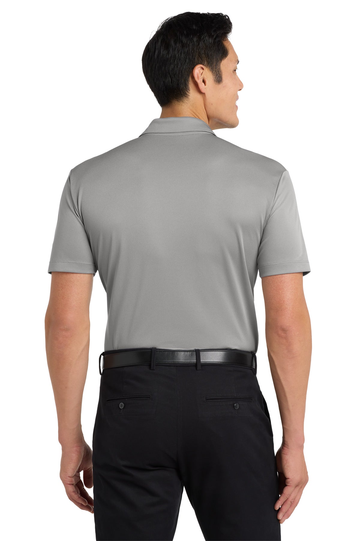Custom Embroidered Port Authority Silk Touch Performance Pocket Polo. K540P,Gusty Grey