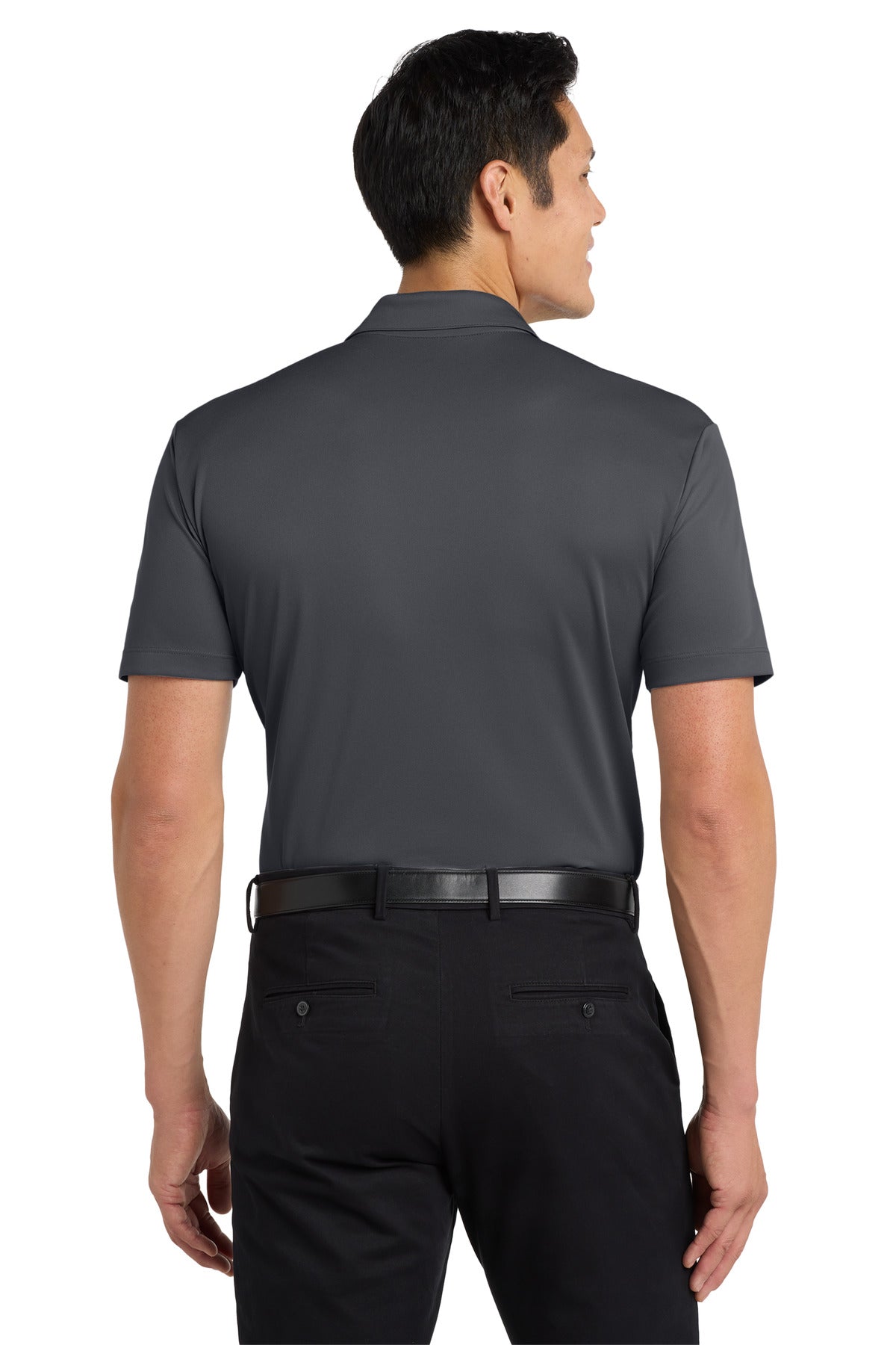Custom Embroidered Port Authority Silk Touch Performance Pocket Polo. K540P,Steel Grey