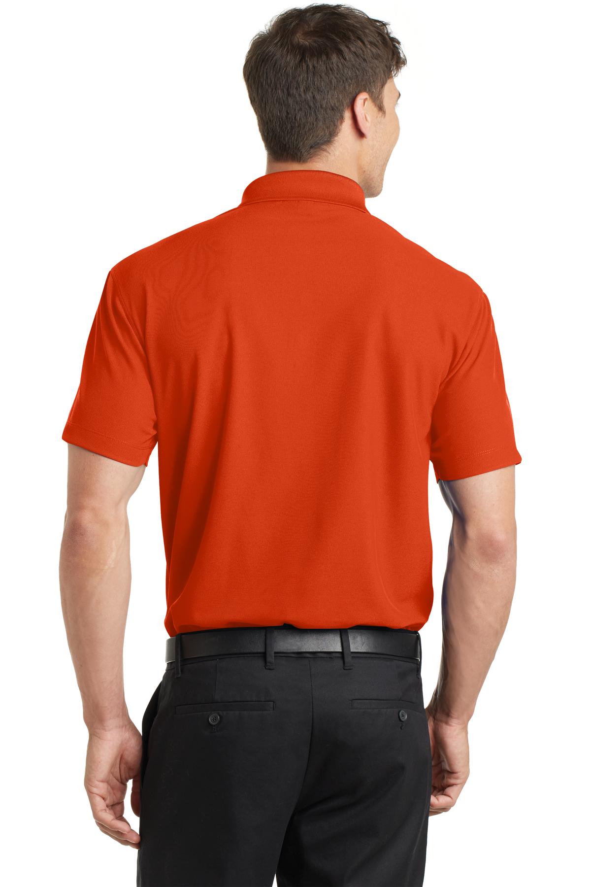 Custom Embroidered Port Authority Dry Zone Grid Polo. K572,Autumn Orange