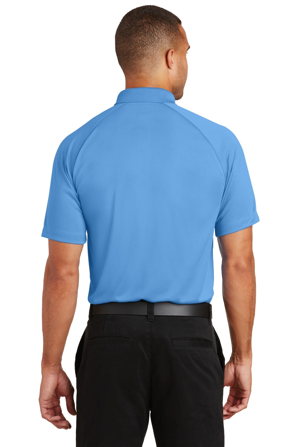 Custom Embroidered Port Authority Crossover Raglan Polo. K575,Azure Blue