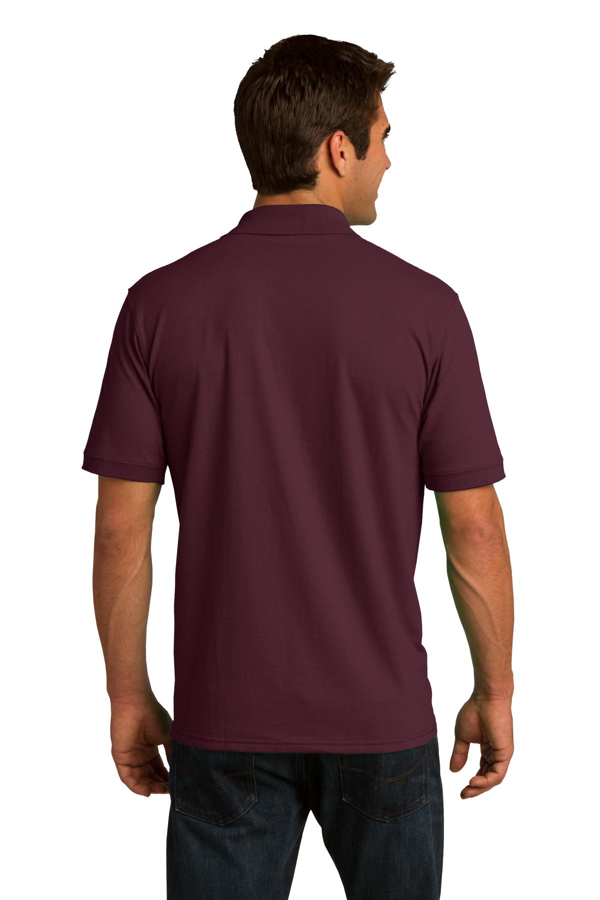Custom Embroidered Port & Company Tall Core Blend Jersey Knit Polo. KP55T,Athletic Maroon