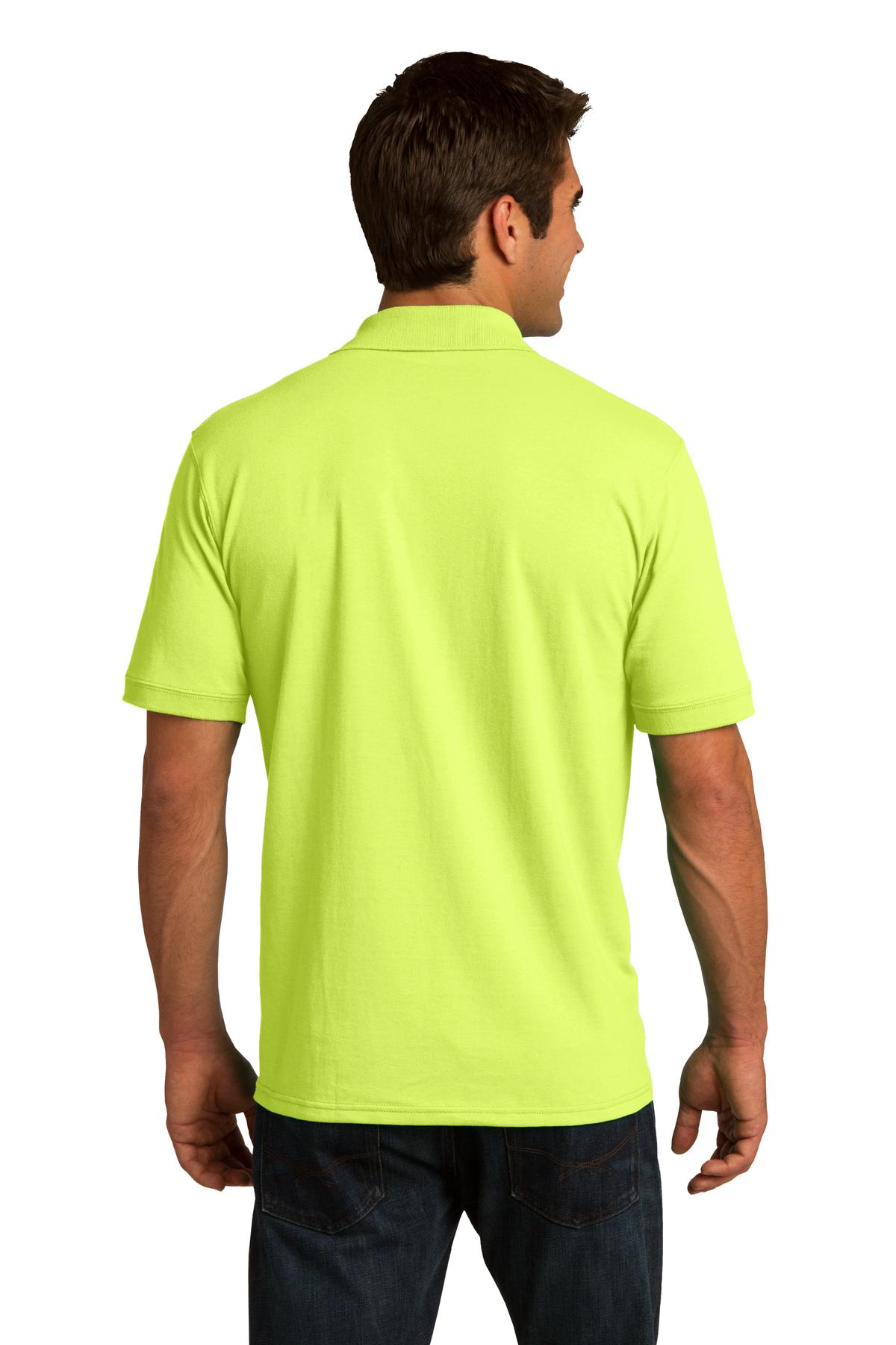 Custom Embroidered Port & Company Tall Core Blend Jersey Knit Polo. KP55T,Safety Green