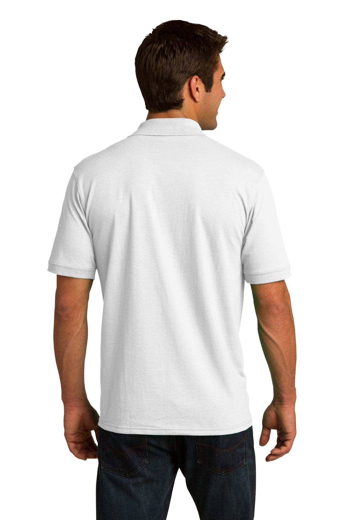 Custom Embroidered Port & Company Tall Core Blend Jersey Knit Polo. KP55T,White