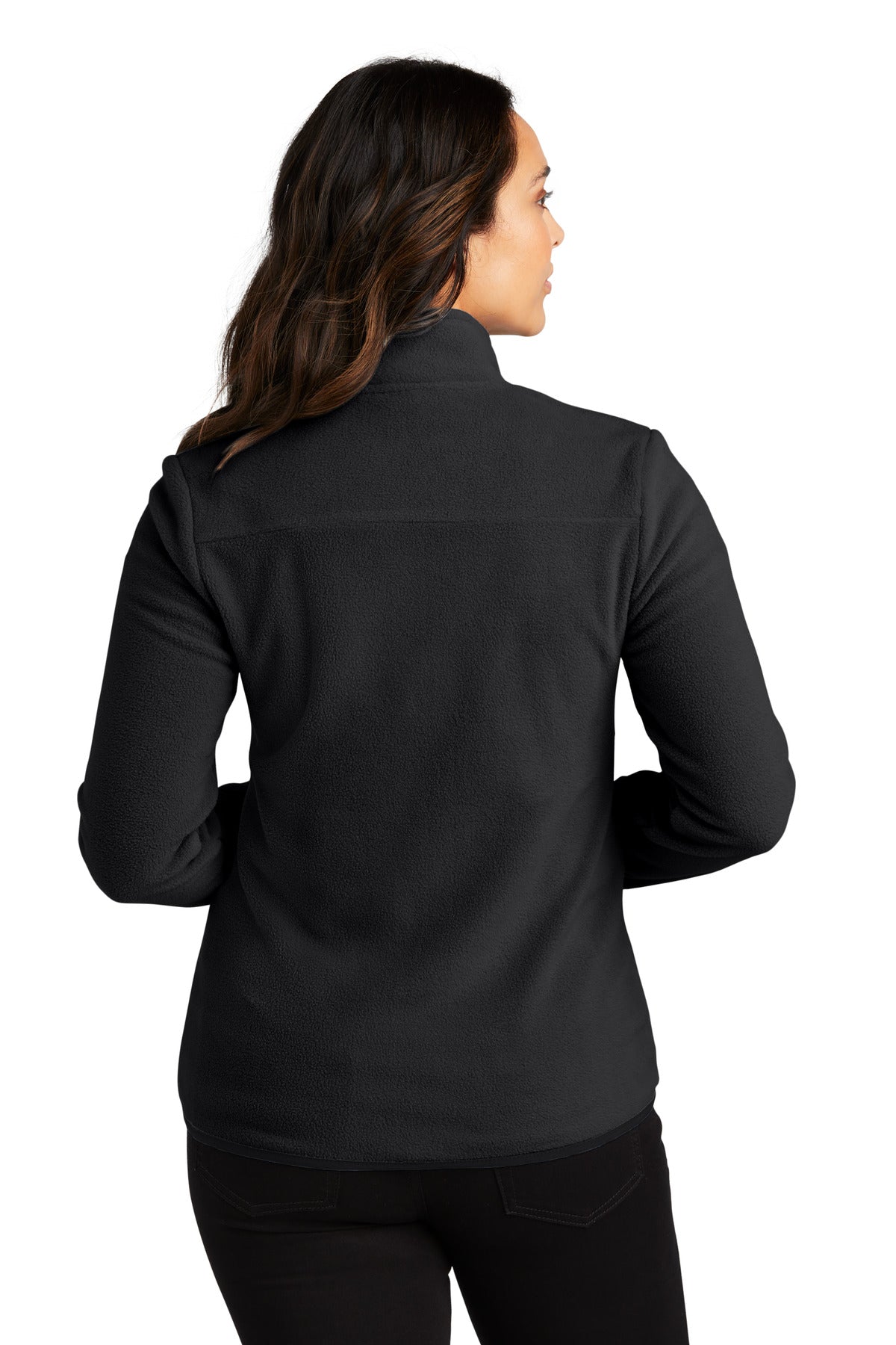 Custom Embroidered Port Authority Women's Connection Fleece Jacket L110,Deep Black