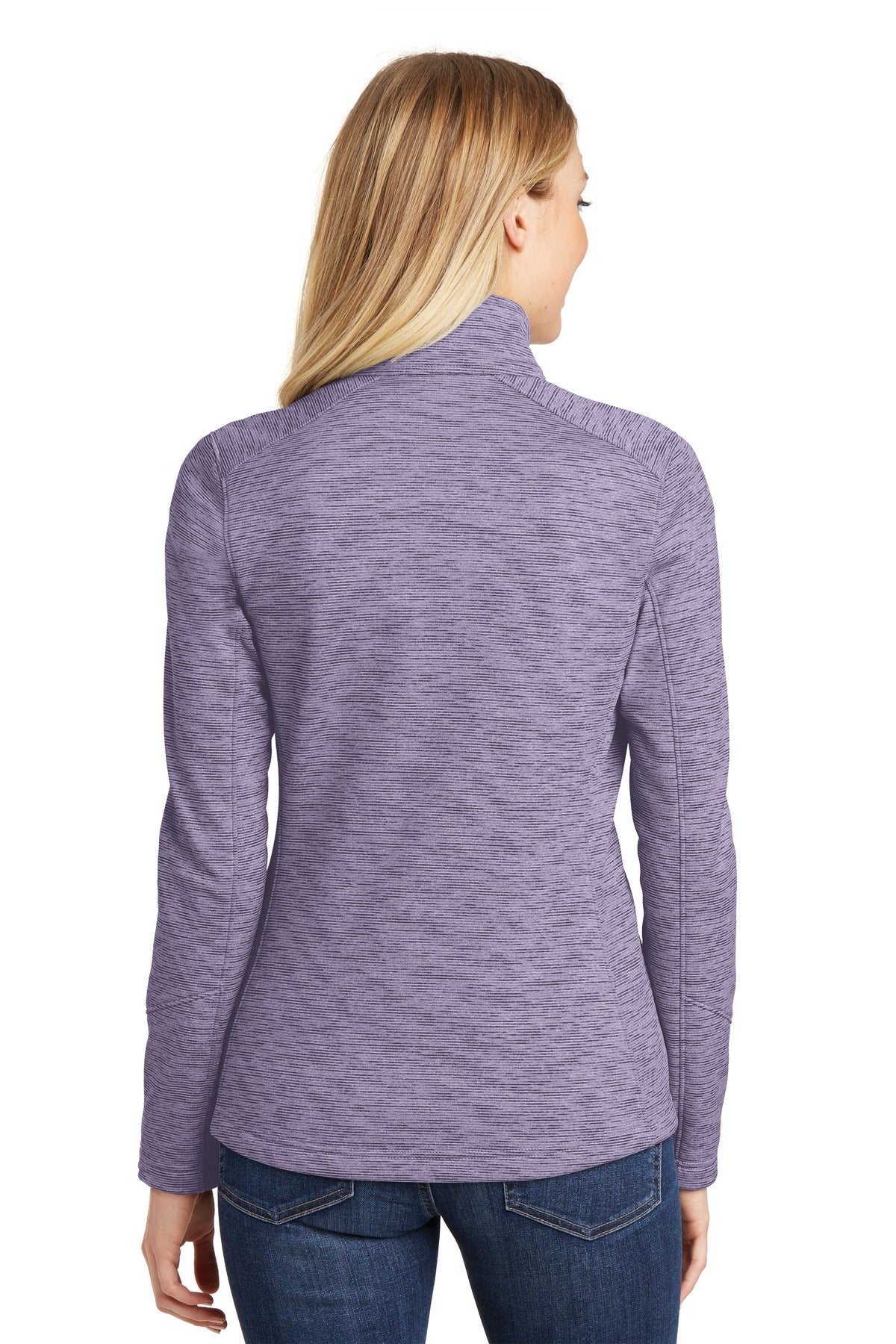 Custom Embroidered Port Authority Women's Digi Stripe Fleece Jacket. L231,Purple