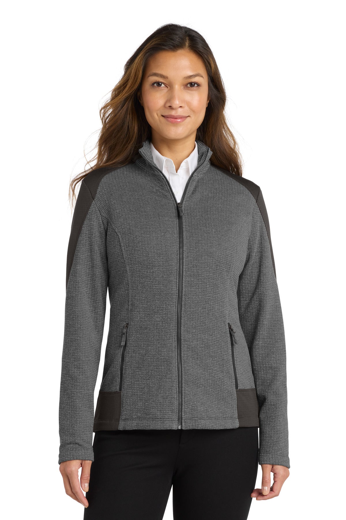 Port Authority Women's Grid Fleece Jacket. L239