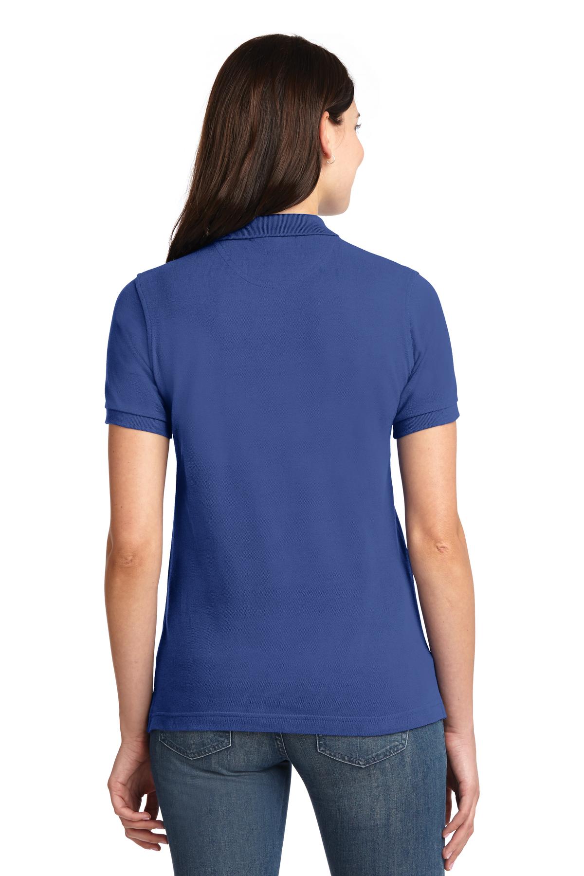 Custom Embroidered Port Authority Women's Heavyweight Cotton Pique Polo. L420,Royal