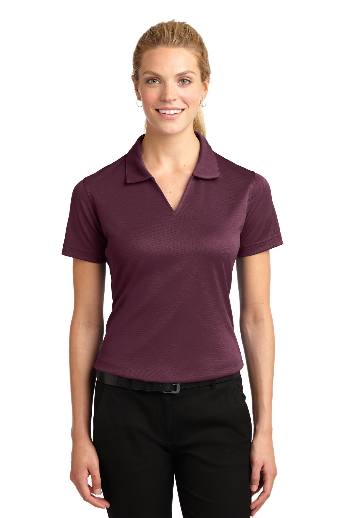 Sport-Tek Women's Dri-Mesh V-Neck Polo. L469