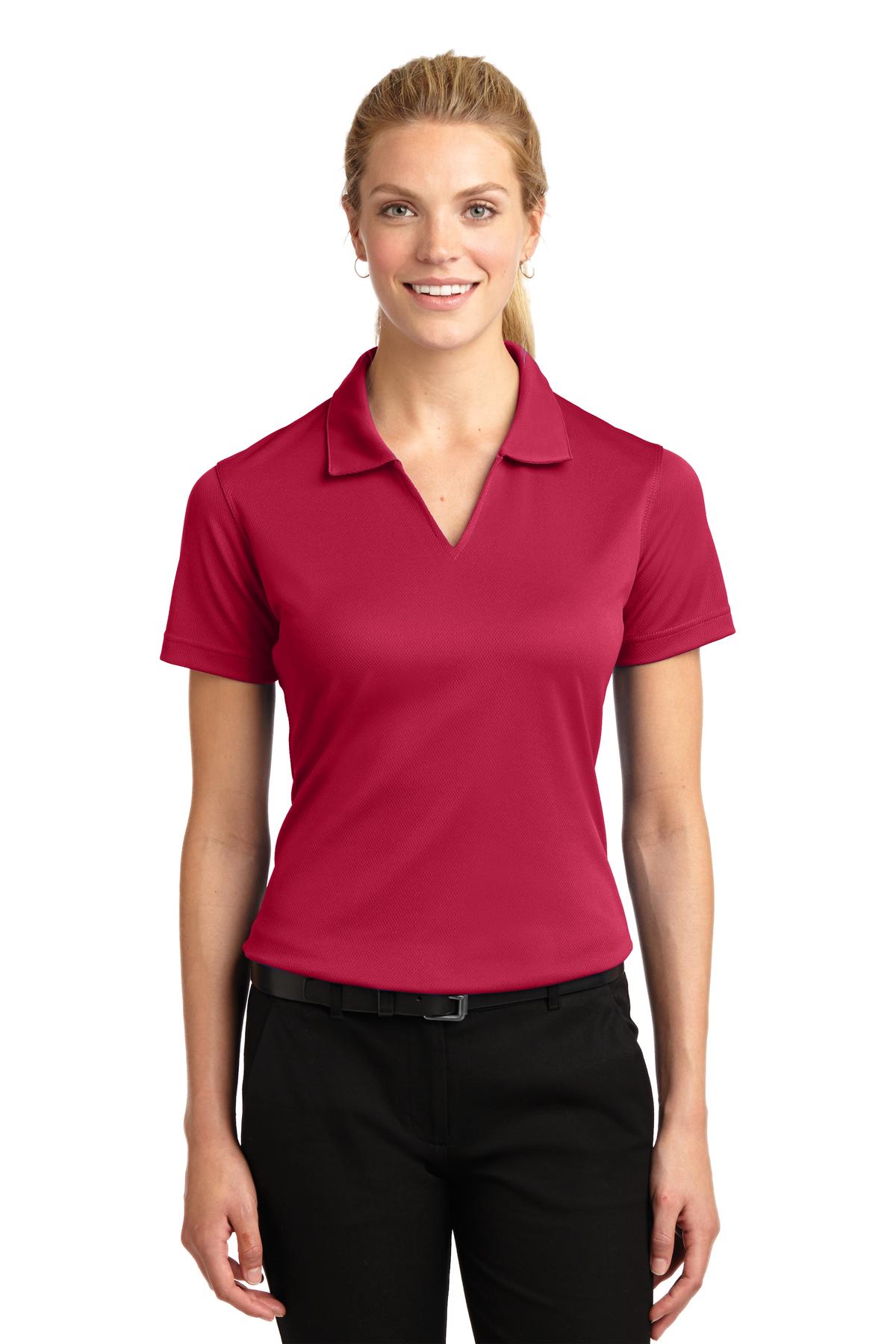 Sport-Tek Women's Dri-Mesh V-Neck Polo. L469