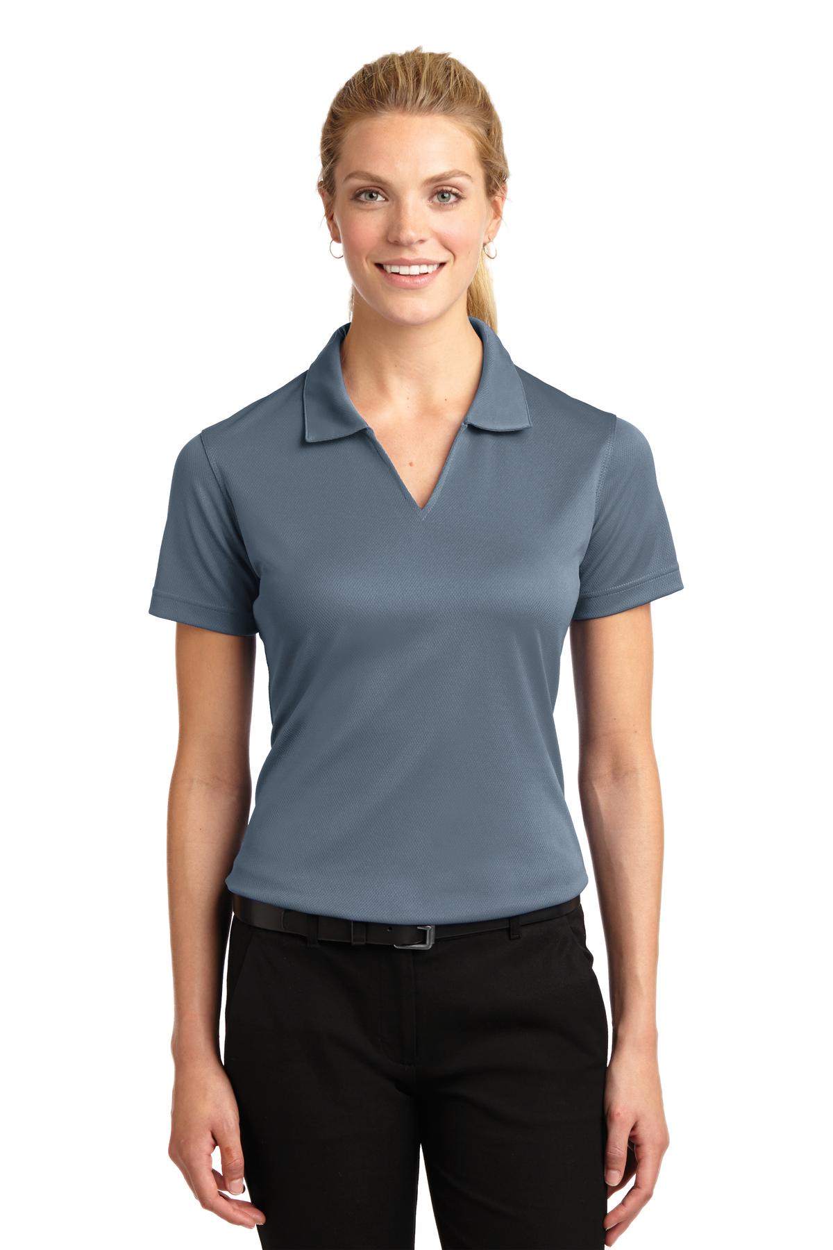 Sport-Tek Women's Dri-Mesh V-Neck Polo. L469