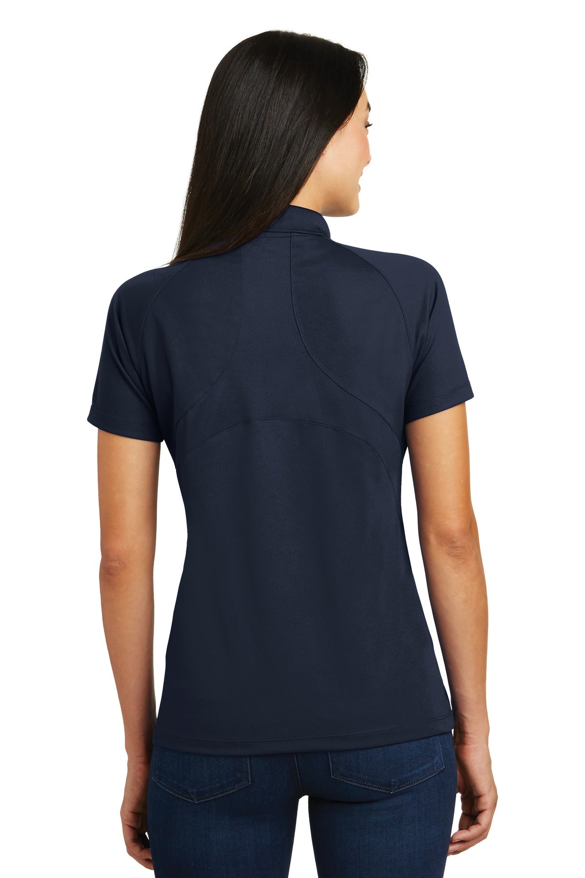 Custom Embroidered Sport-Tek Women's Dri-Mesh Pro Polo. L474,Navy