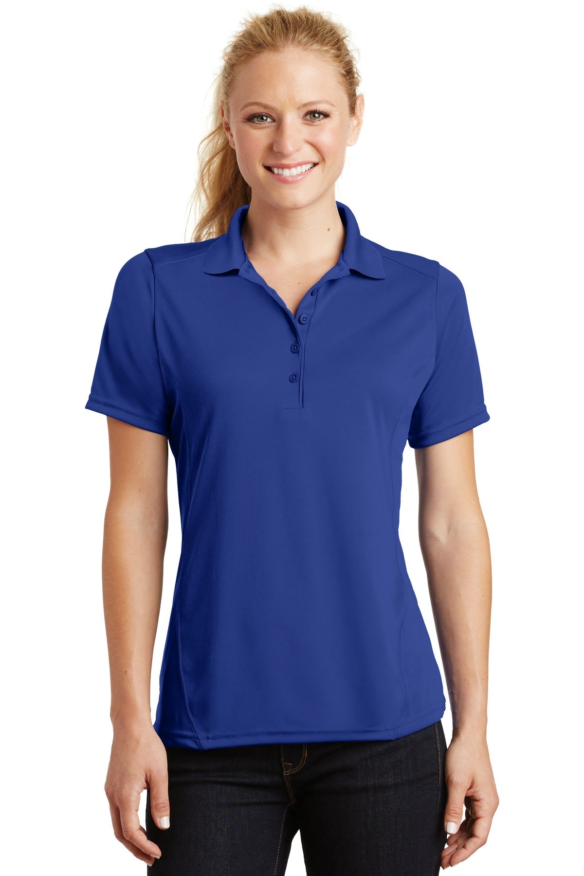 Sport-Tek Women's Dry Zone Raglan Accent Polo. L475