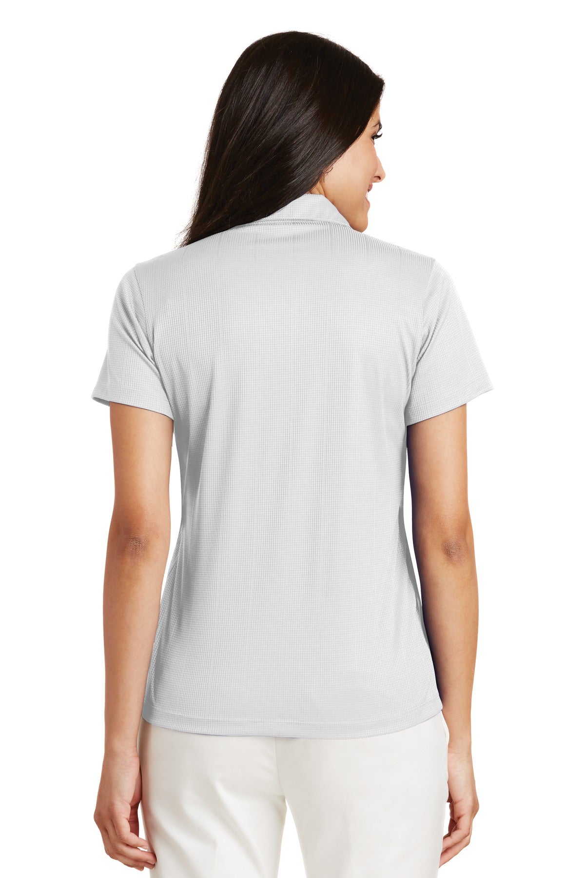 Custom Embroidered Port Authority Women's Performance Fine Jacquard Polo. L528,White
