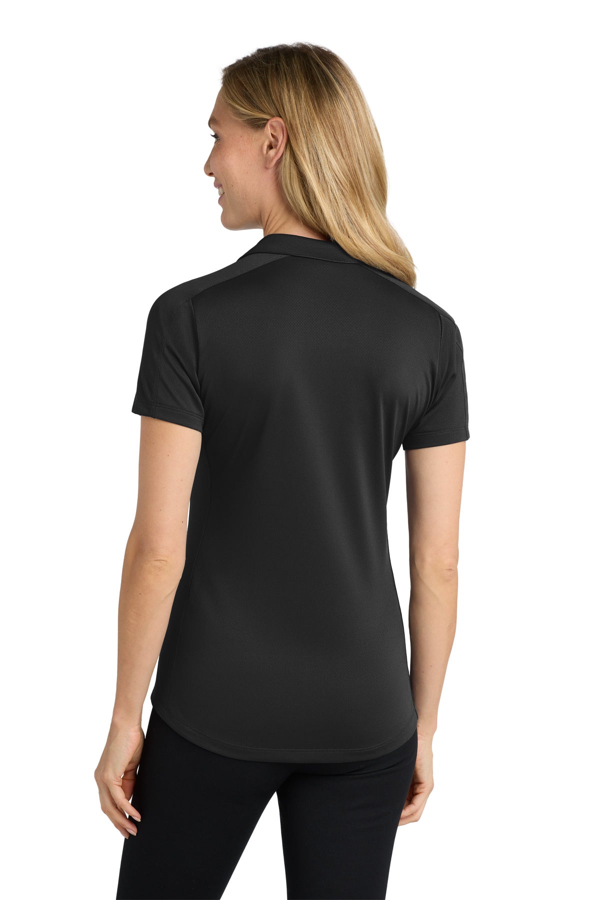 Custom Embroidered Port Authority Women's Diamond Jacquard Polo. L569,Black
