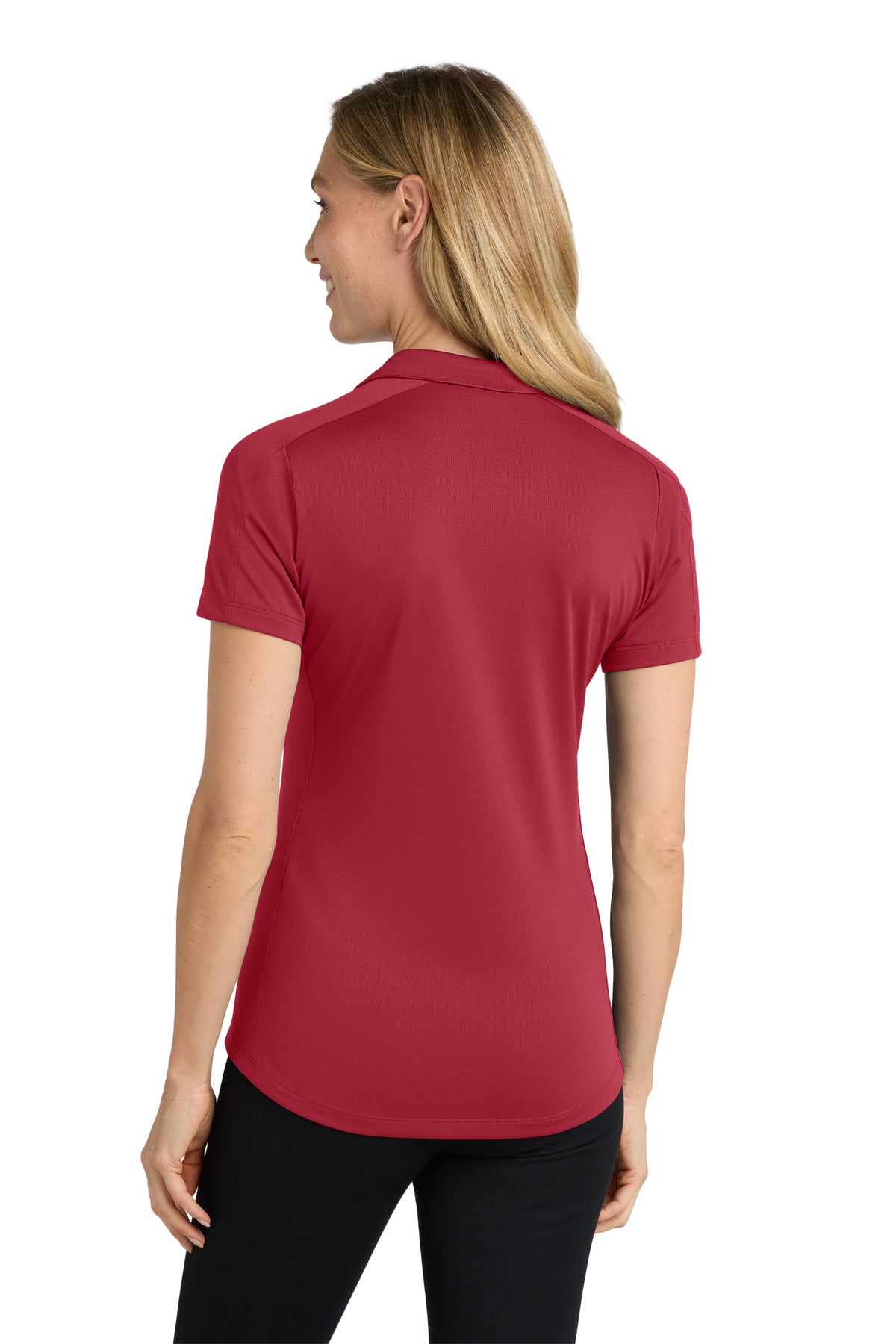 Custom Embroidered Port Authority Women's Diamond Jacquard Polo. L569,Rich Red