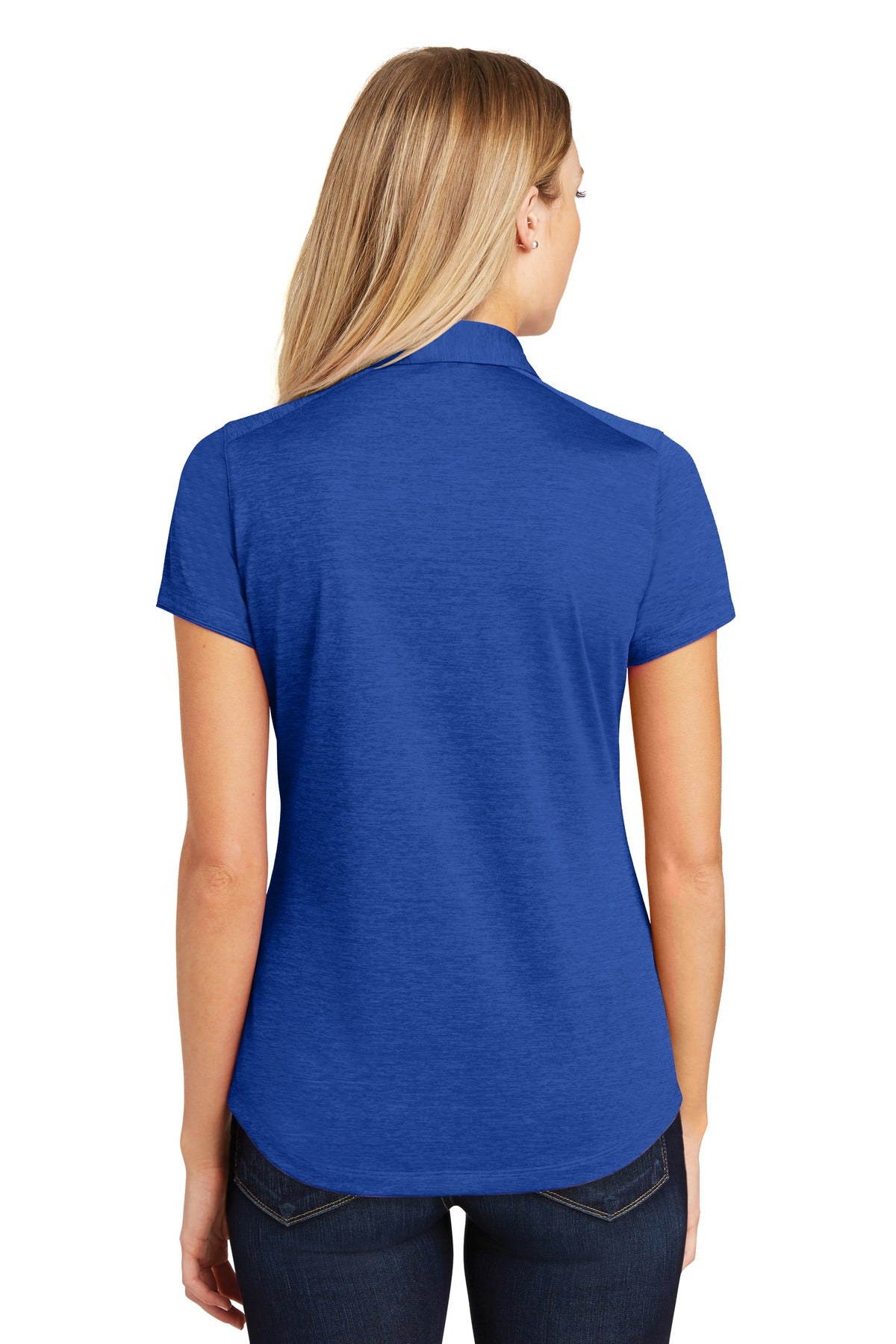 Custom Embroidered Port Authority Women's Digi Heather Performance Polo. L574,True Royal