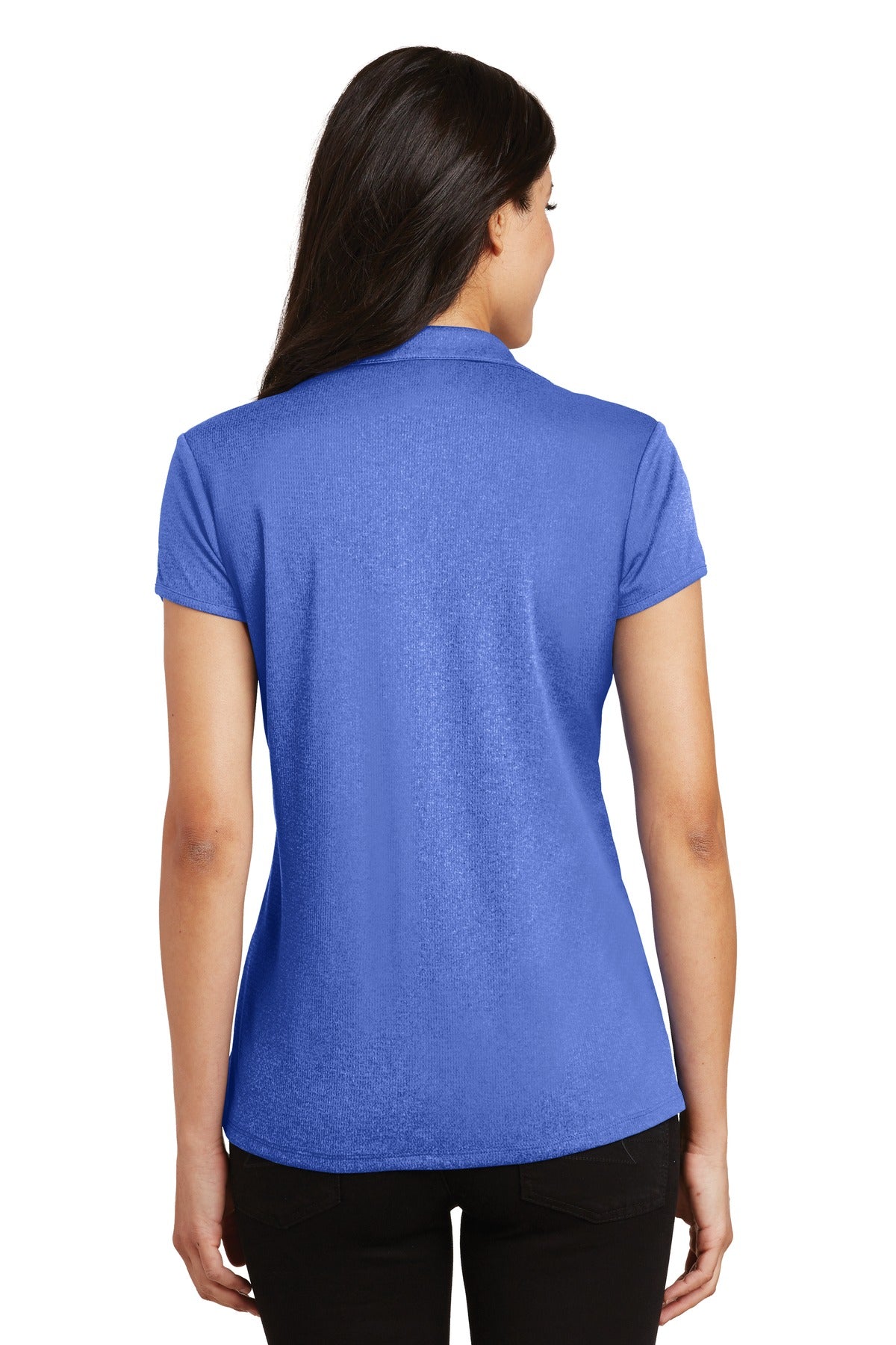 Custom Embroidered Port Authority Women's Trace Heather Polo. L576,True Royal Heather