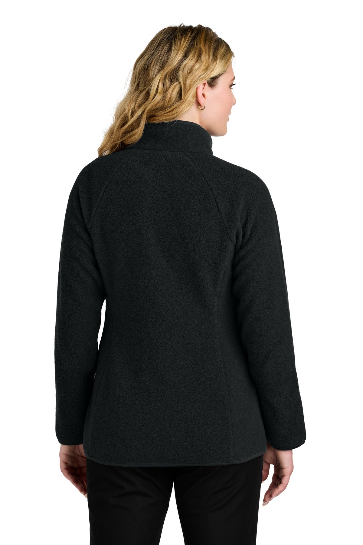 Custom Embroidered Port Authority Women's C-FREE Raglan Fleece L700,Deep Black
