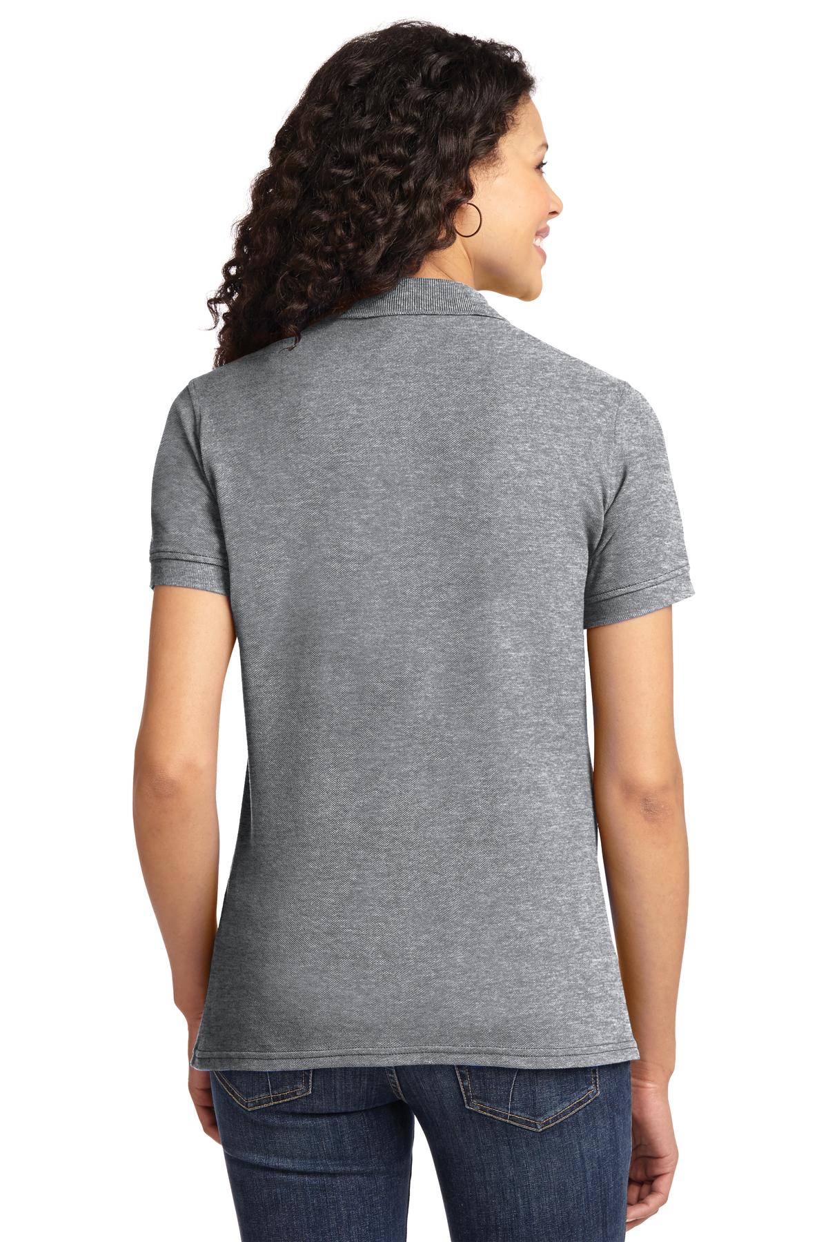 Custom Embroidered Port & Company Women's Core Blend Pique Polo. LKP155,Athletic Heather